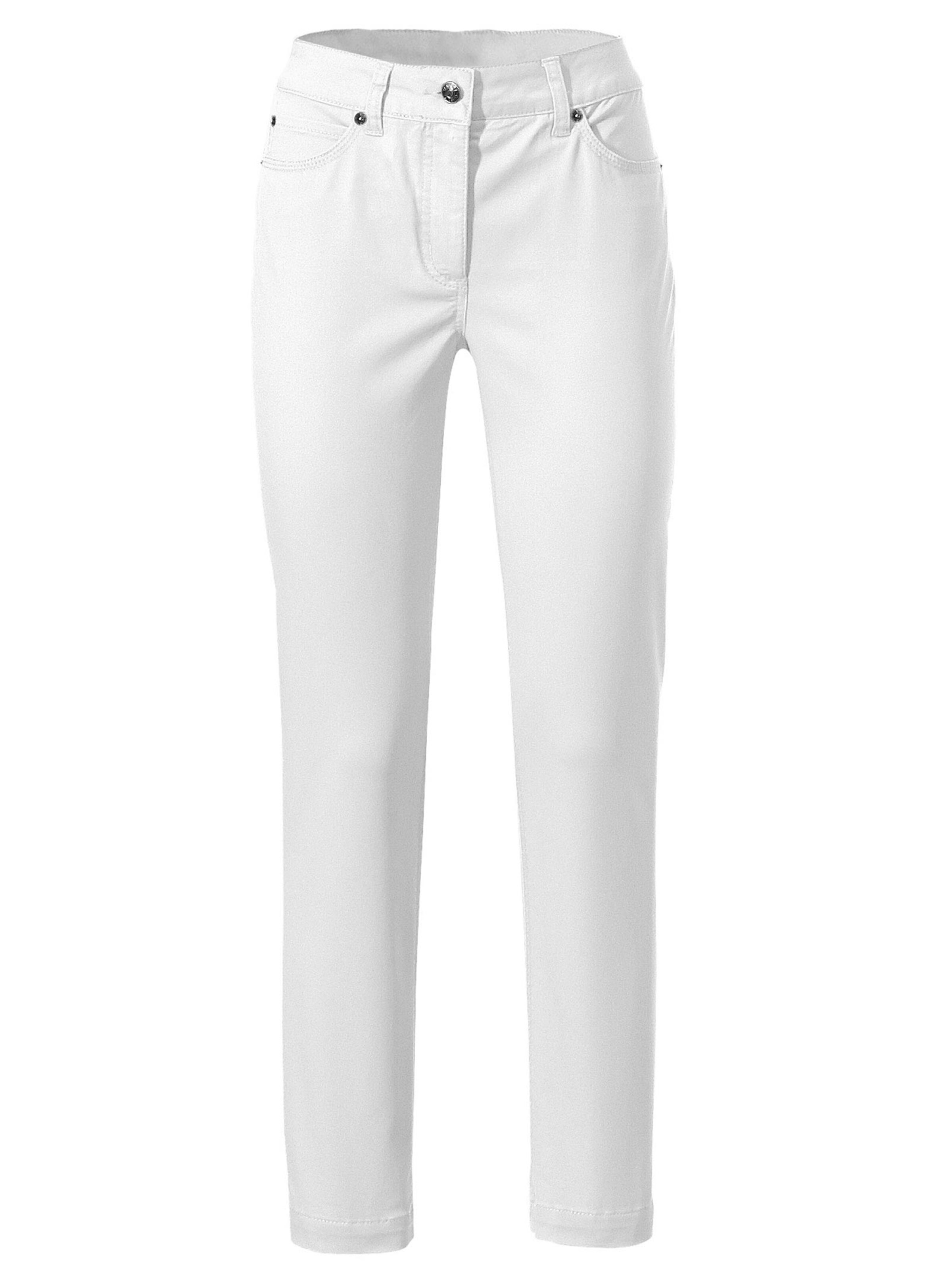 Damenmode Jeans Ashley Brooke Bauchweg-Jeans in weiß 