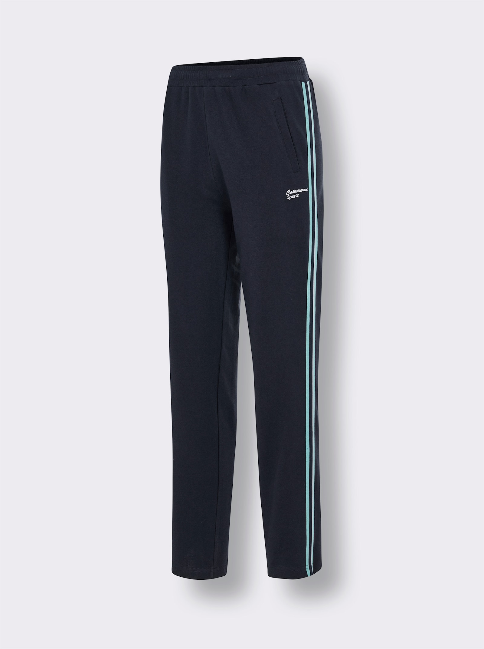 Catamaran Sports Freizeithose mit Kontraststreifen - marine