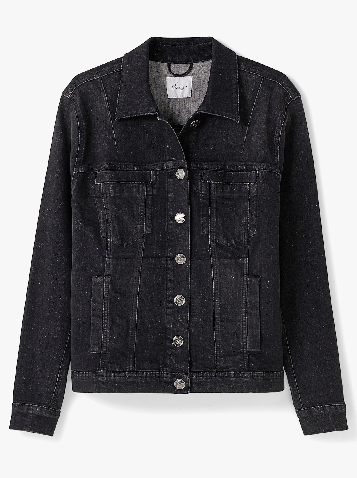 sheego Jeansjacke - black used denim