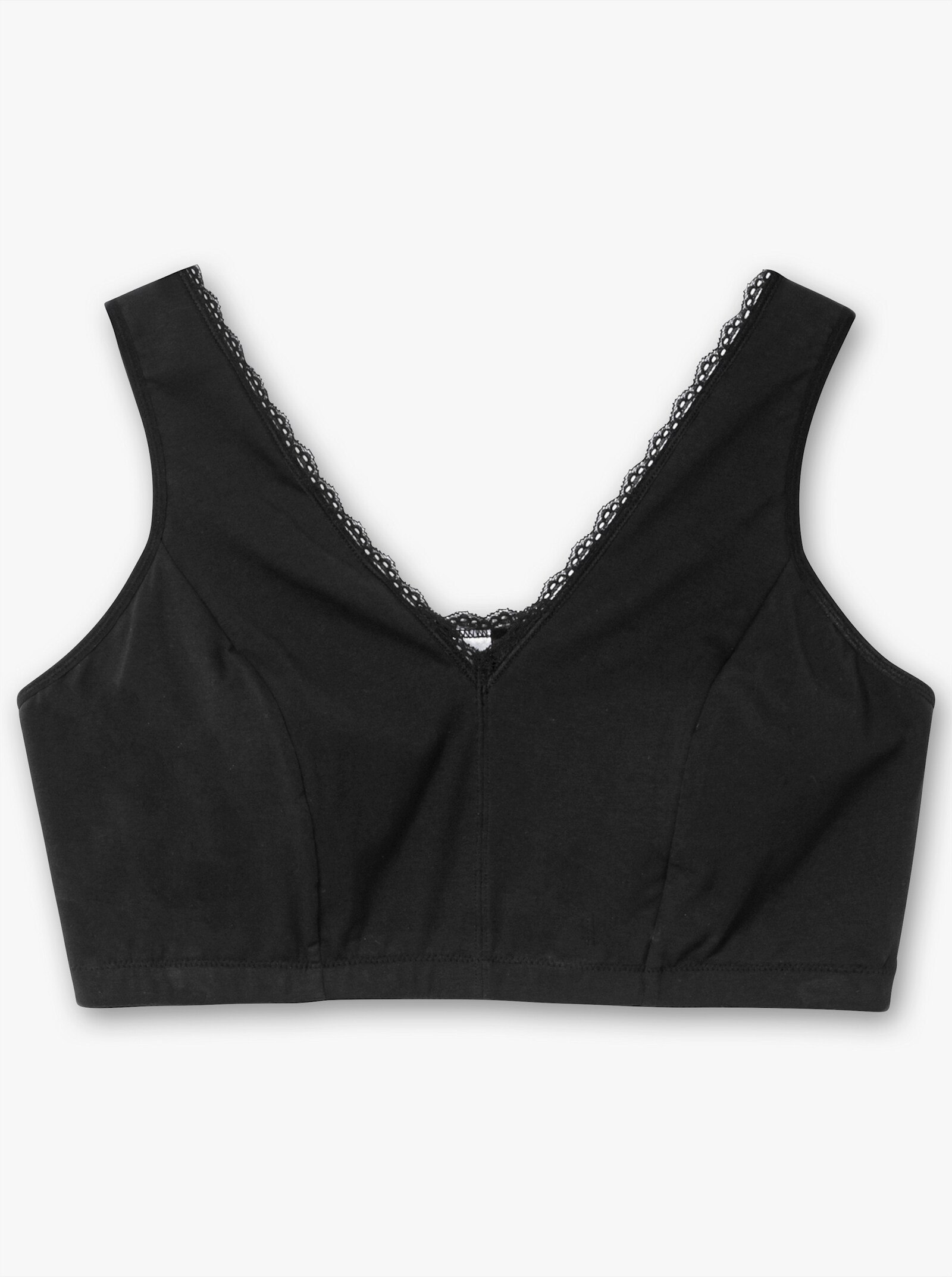 sheego Bügelloser BH in Bustier-Form, im Doppelpack - schwarz + schwarz