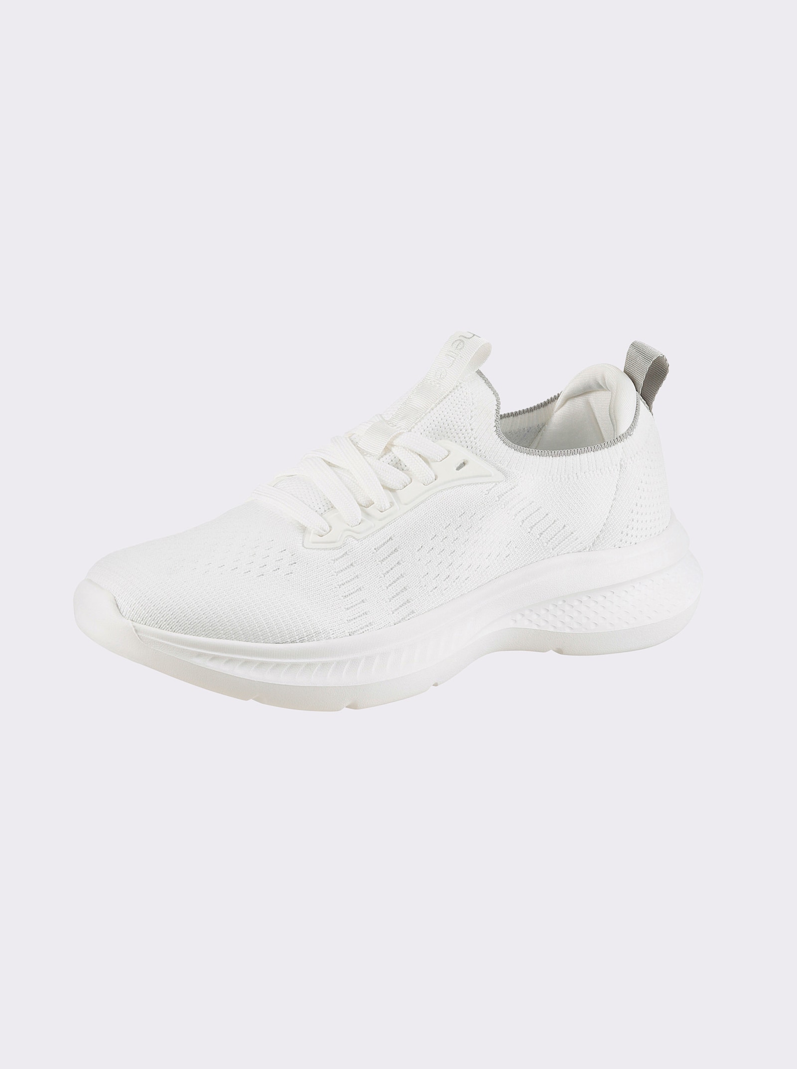 heine Sneaker aus Textilstrick - weiss