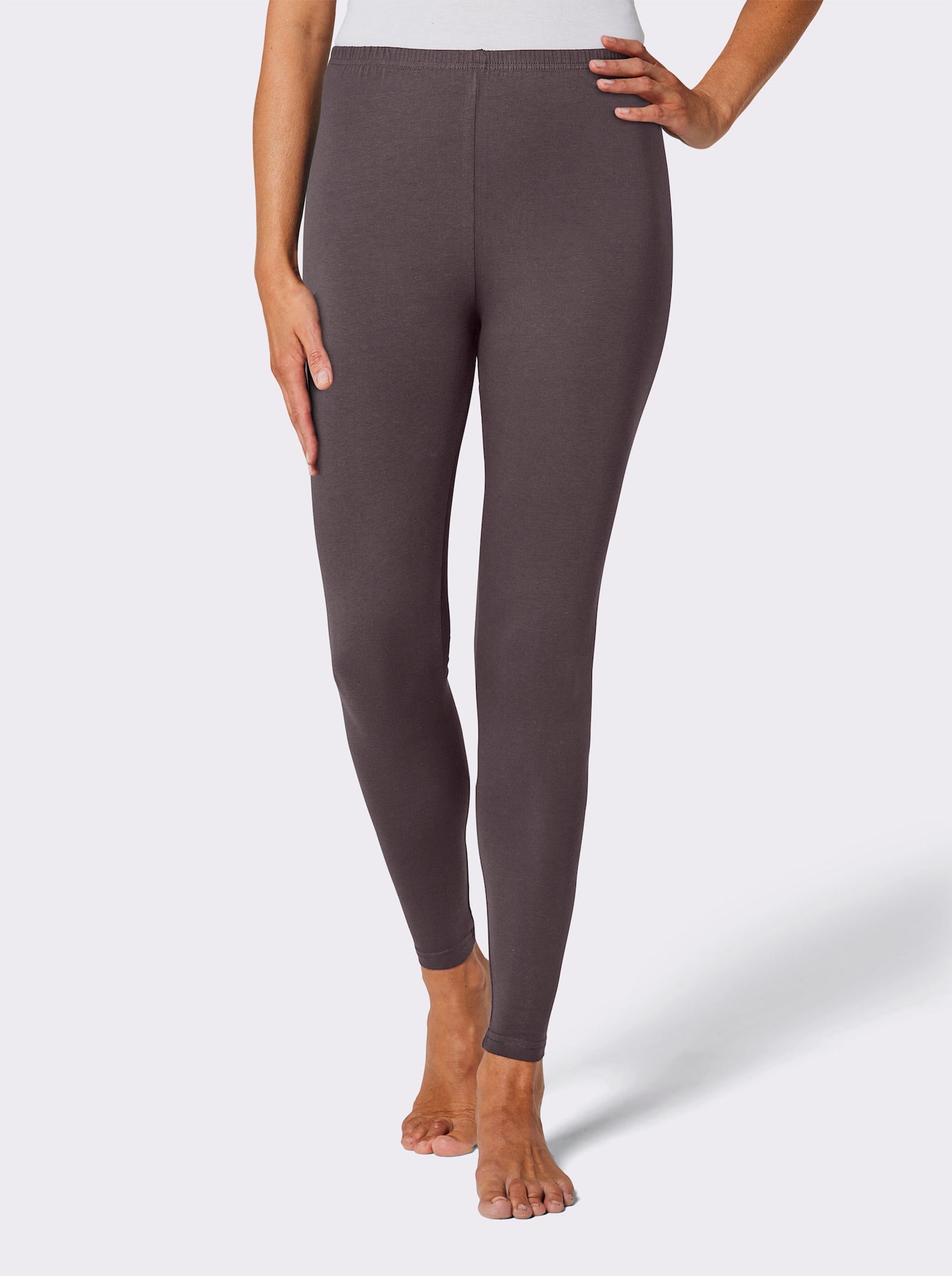 Leggings mit Dehnbund - taupe
