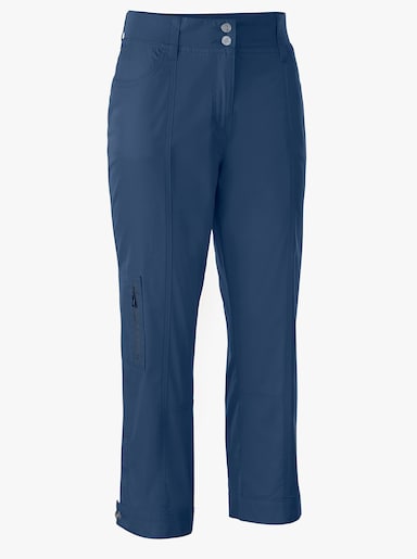 Stretch-Hose mit Zipper am Beinabschluss - jeansblau