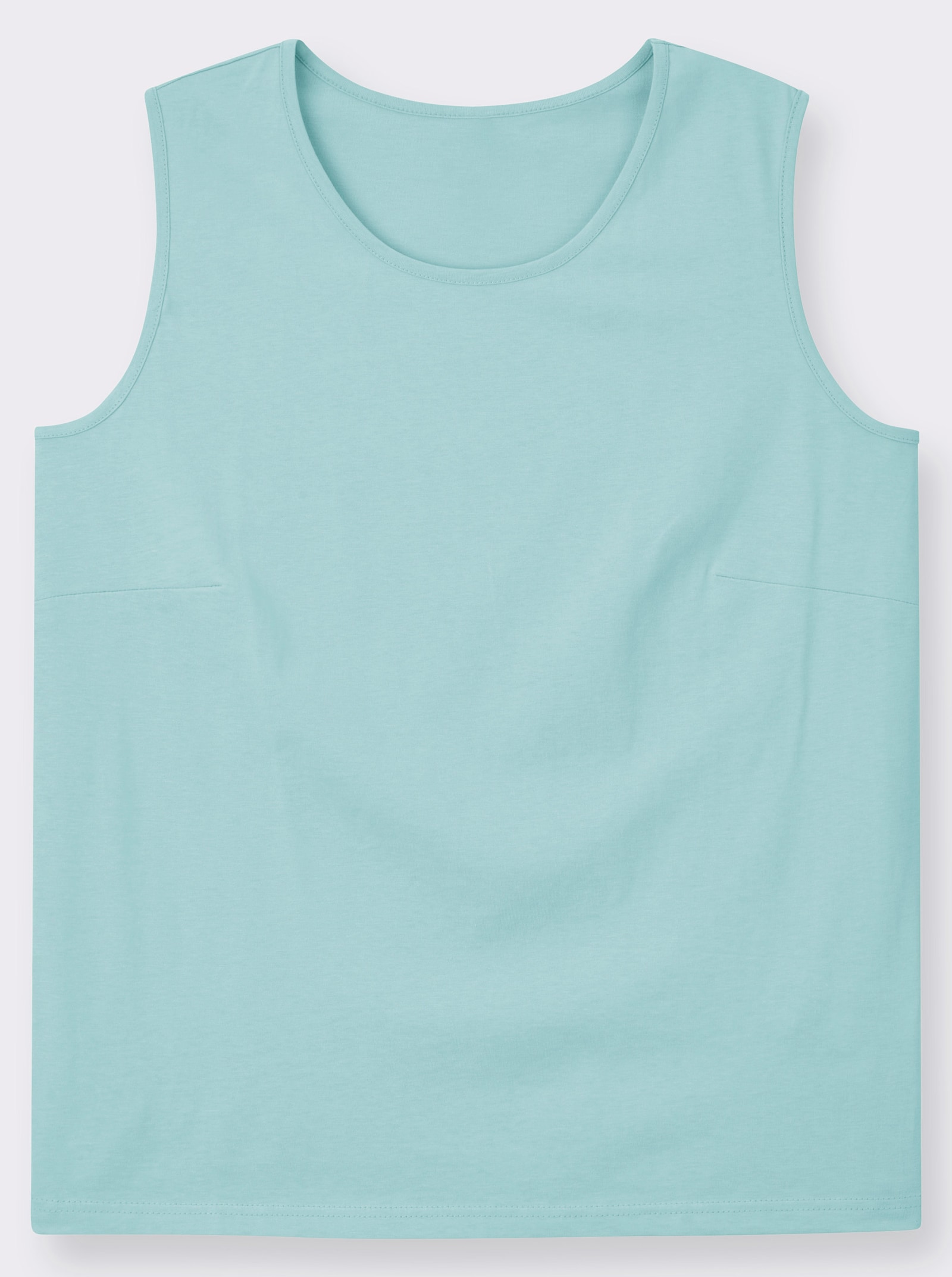 Trägertop mit Rundhals-Ausschnitt - aqua