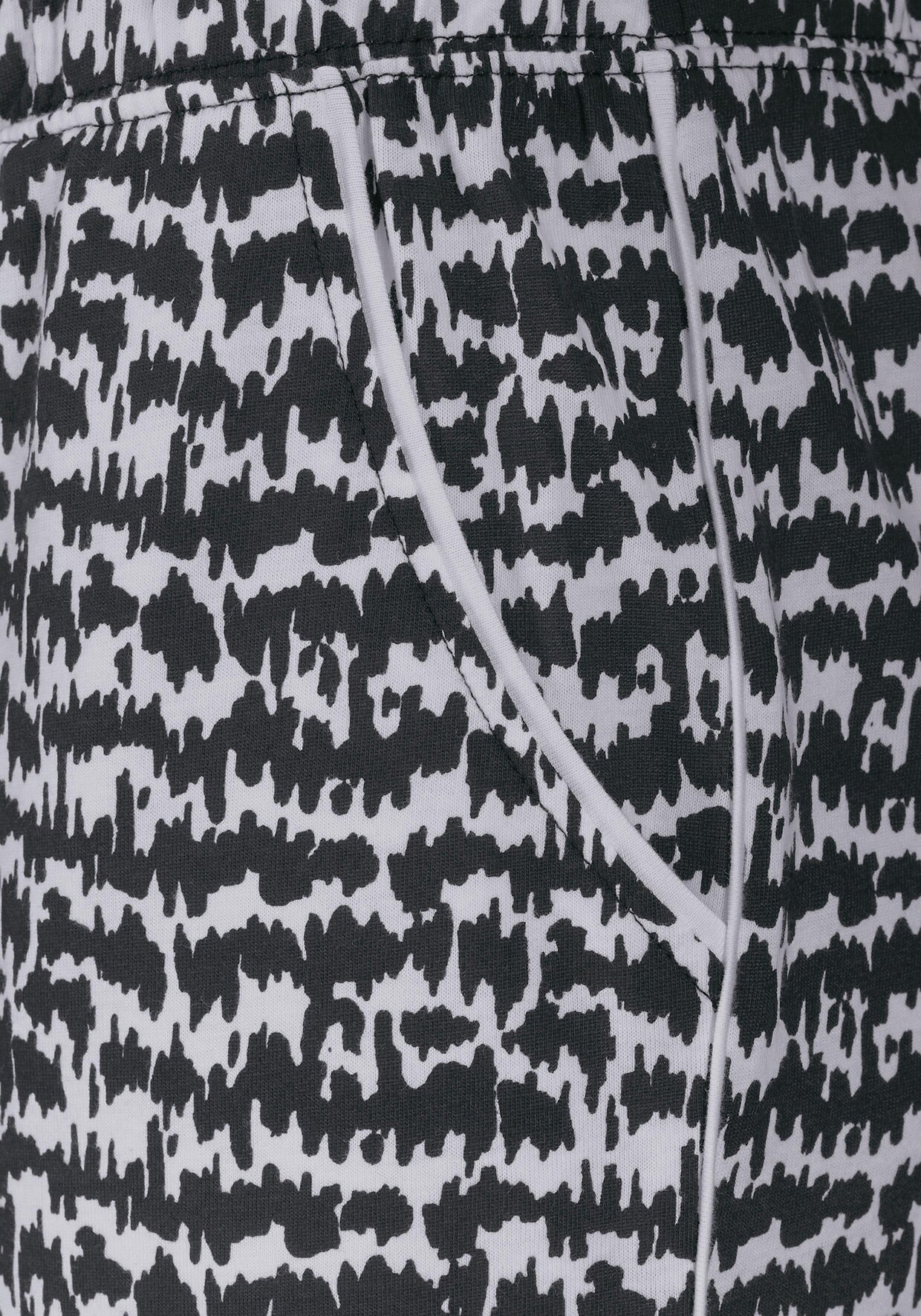 s.Oliver Pyjama - ecru-schwarz-gemustert