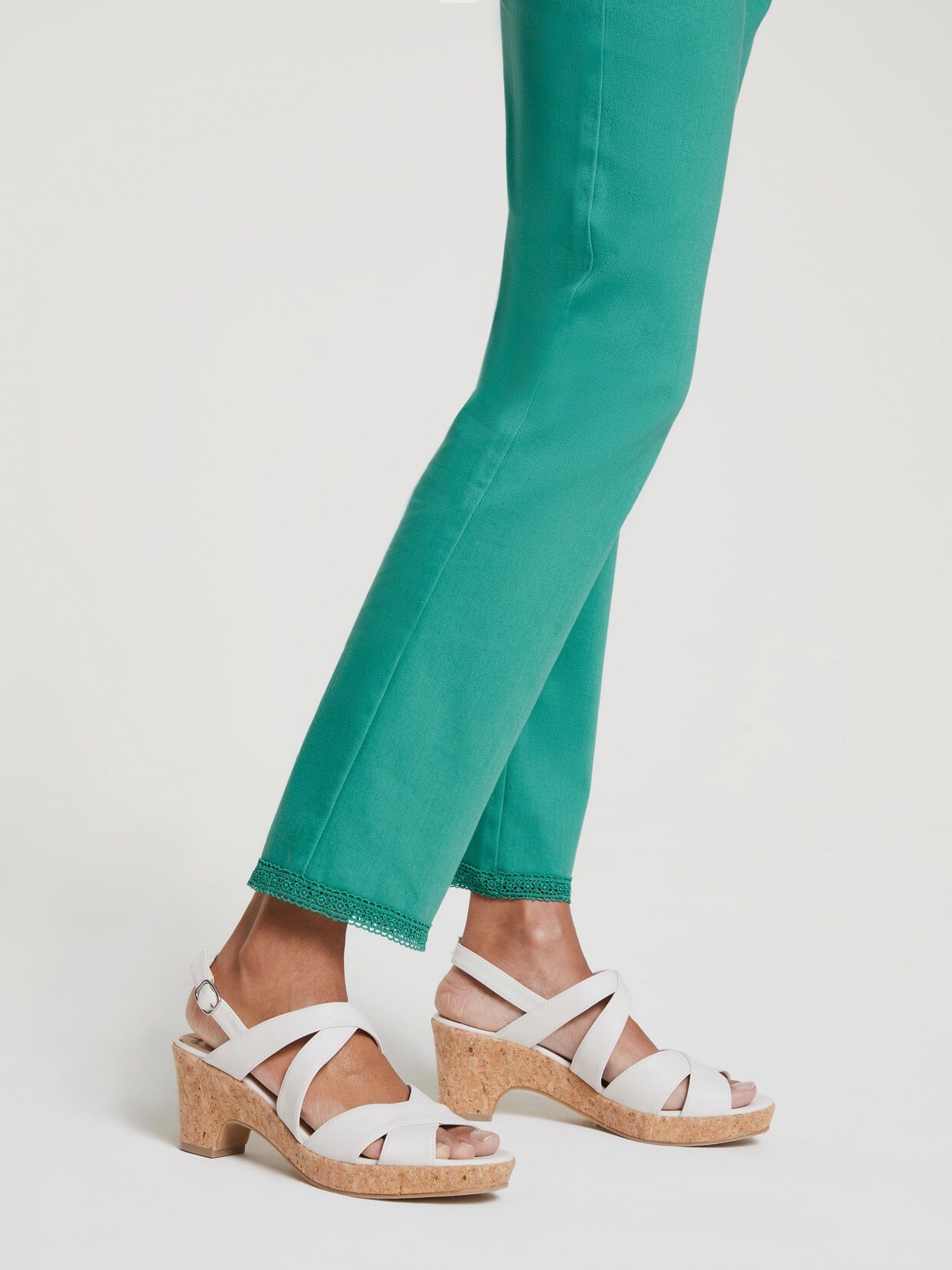 Linea Tesini jeans - smaragdgroen