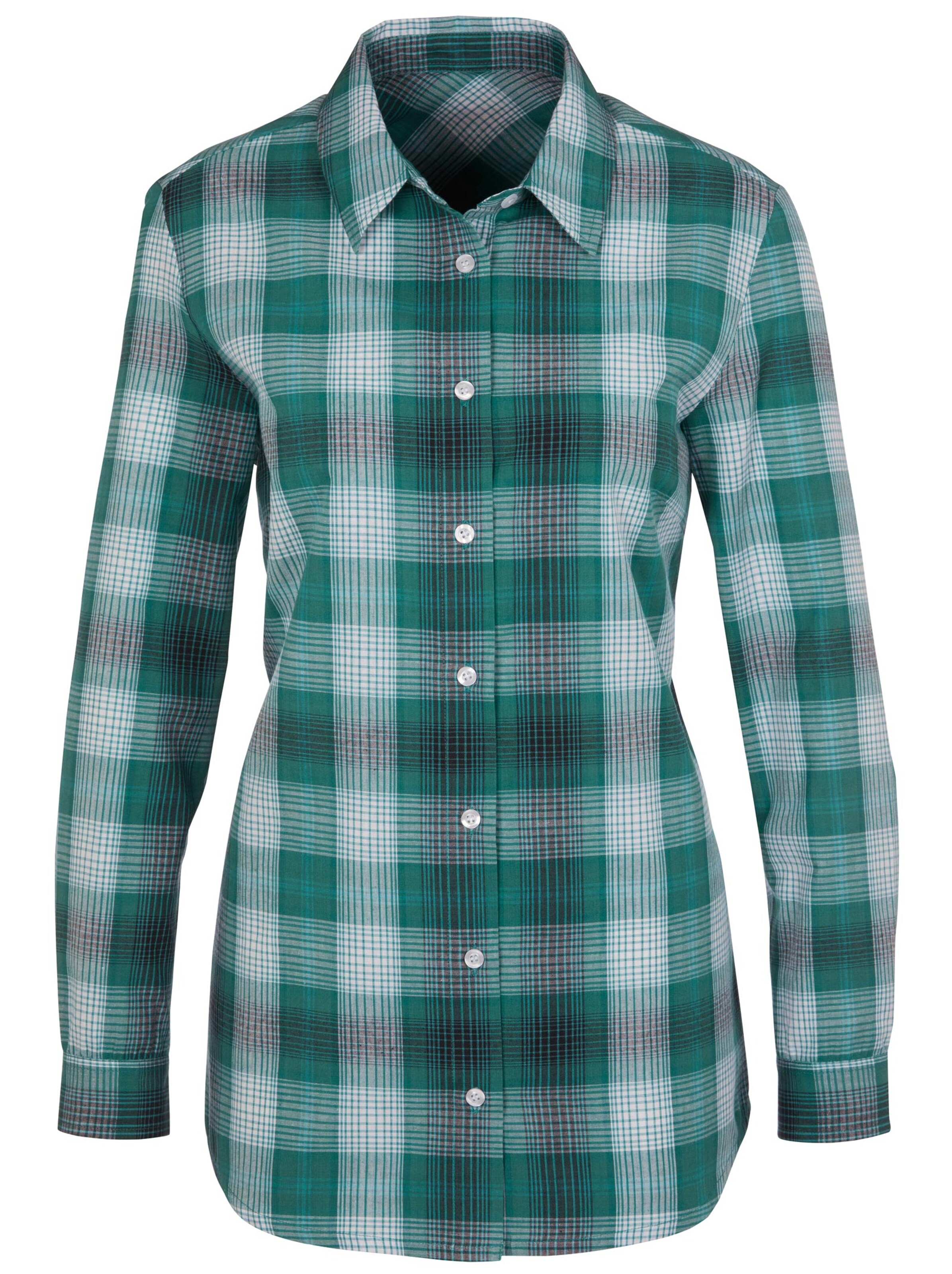 Bluse - grün-kariert