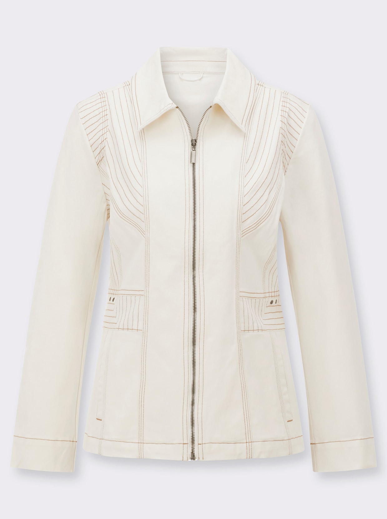 Jeansjacke - ecru