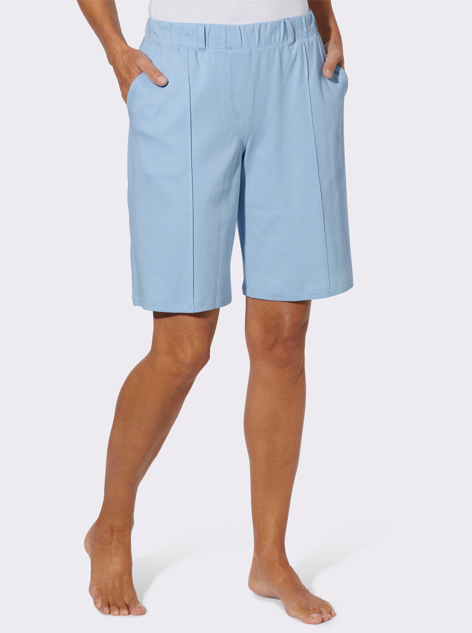 Bermudas mit Rundum-Dehnbund - eisblau