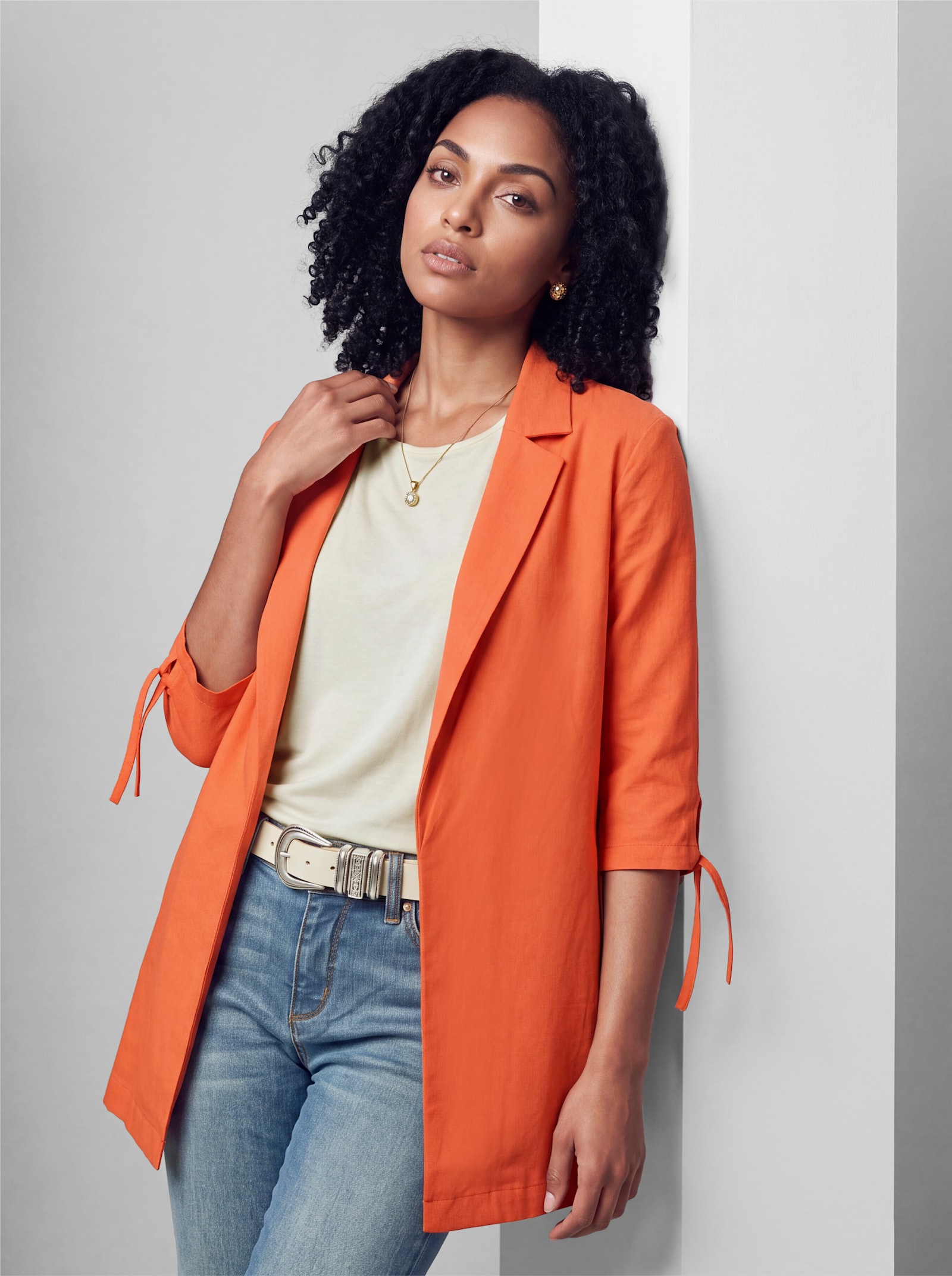 heine Blazer mit Halbarm - orange