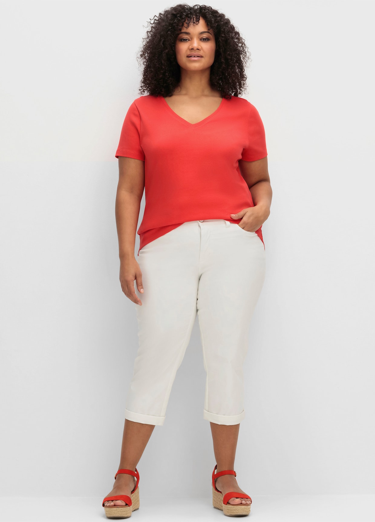 sheego T-Shirt - rot