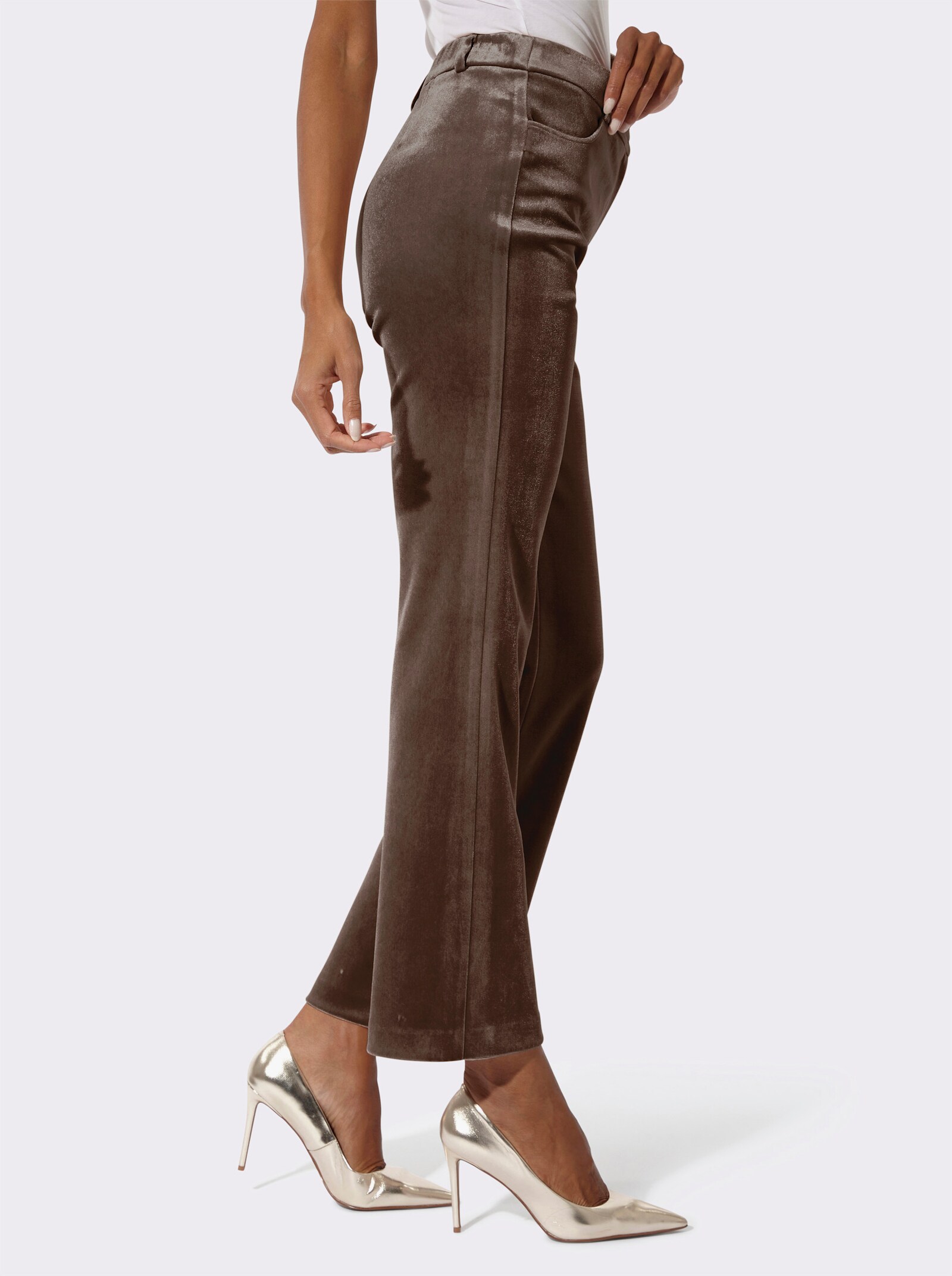 Samthose in weicher Qualität - schoko