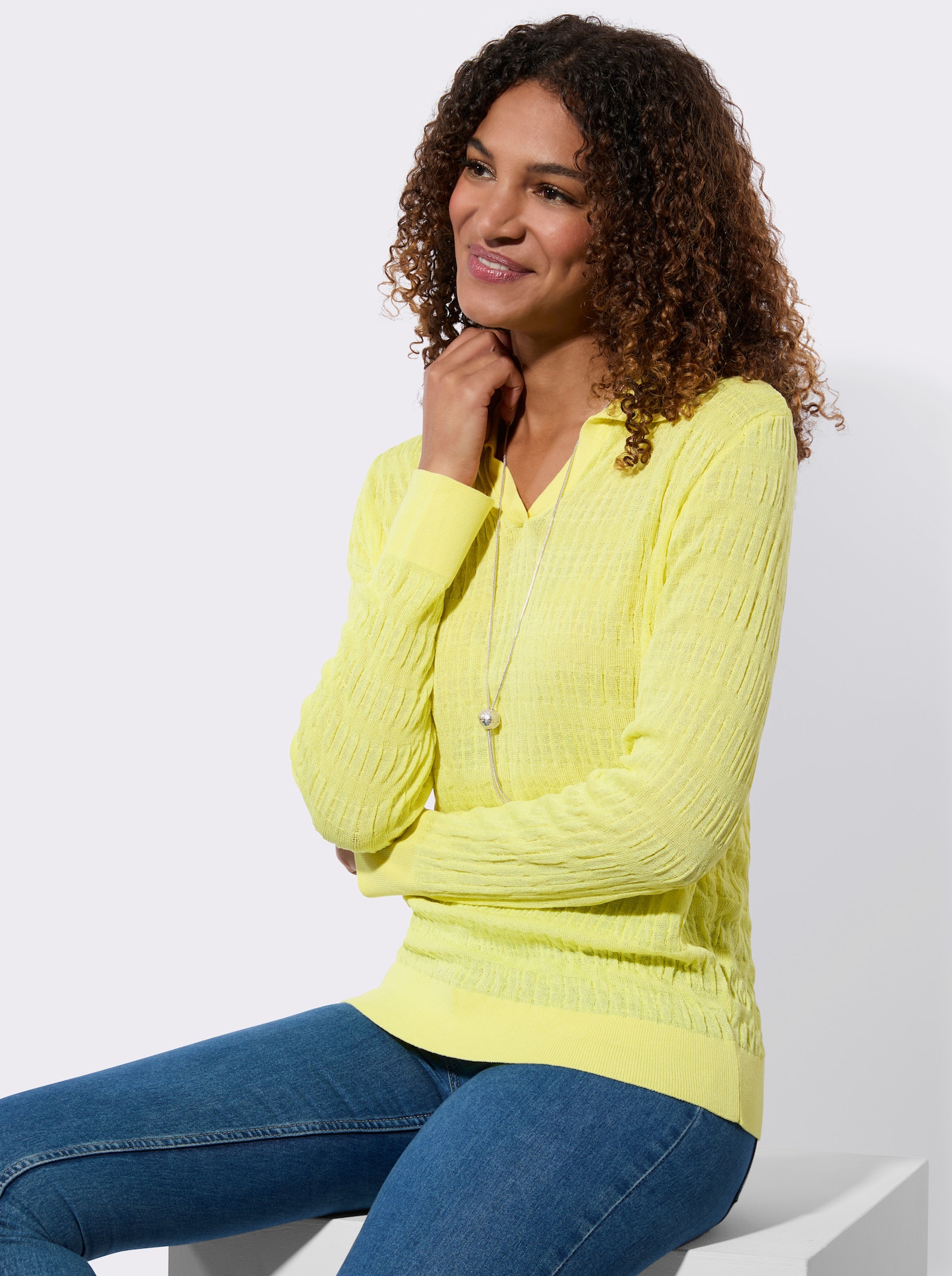 Polopullover - zitrone