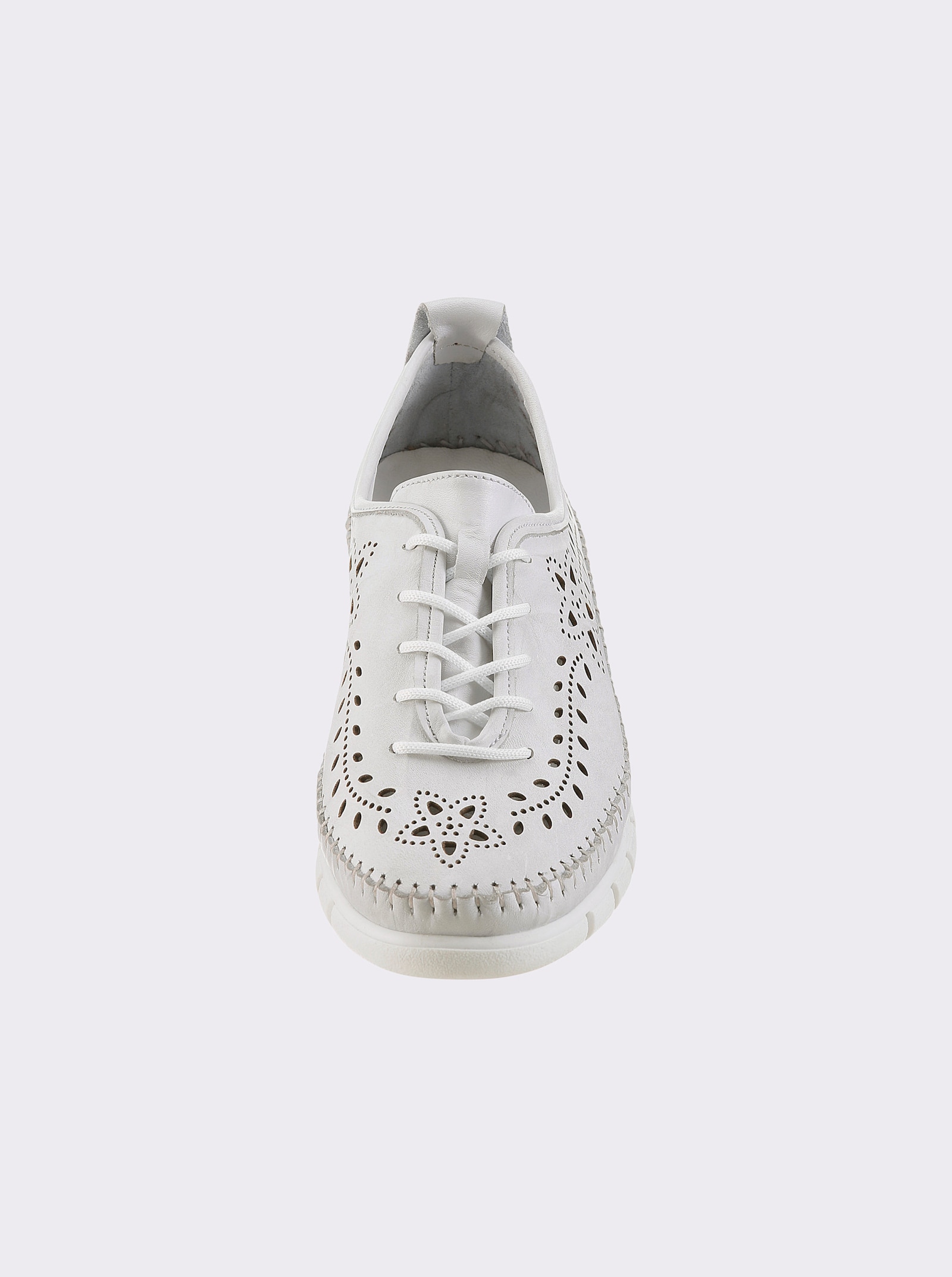 Gemini Schnürschuh mit Perforation - weiß