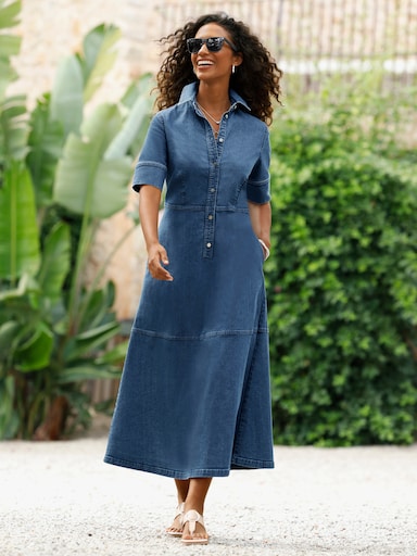 heine Jeanskleid - blue-stone-washed