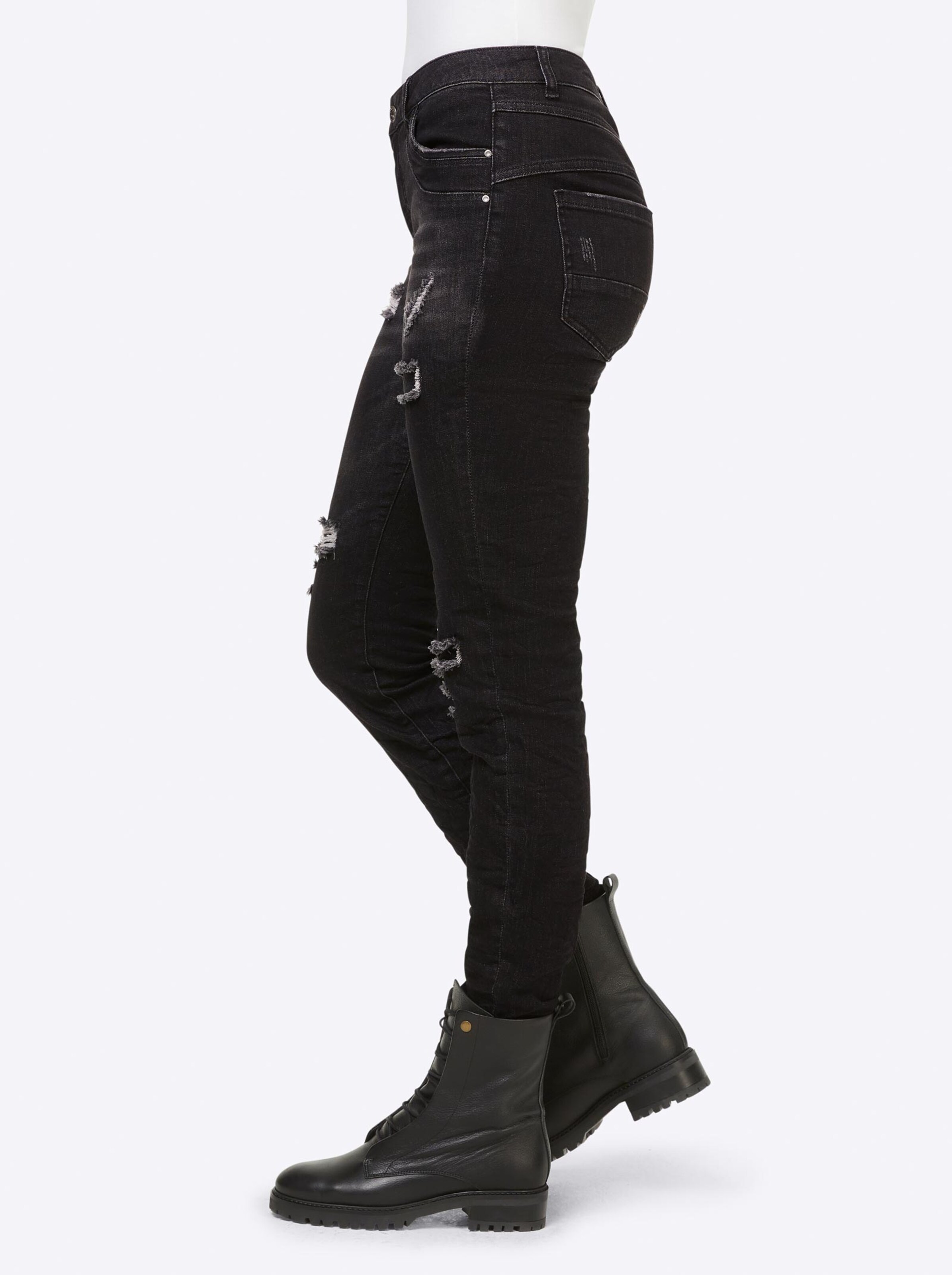 Damenmode Jeans Jeans in black denim 