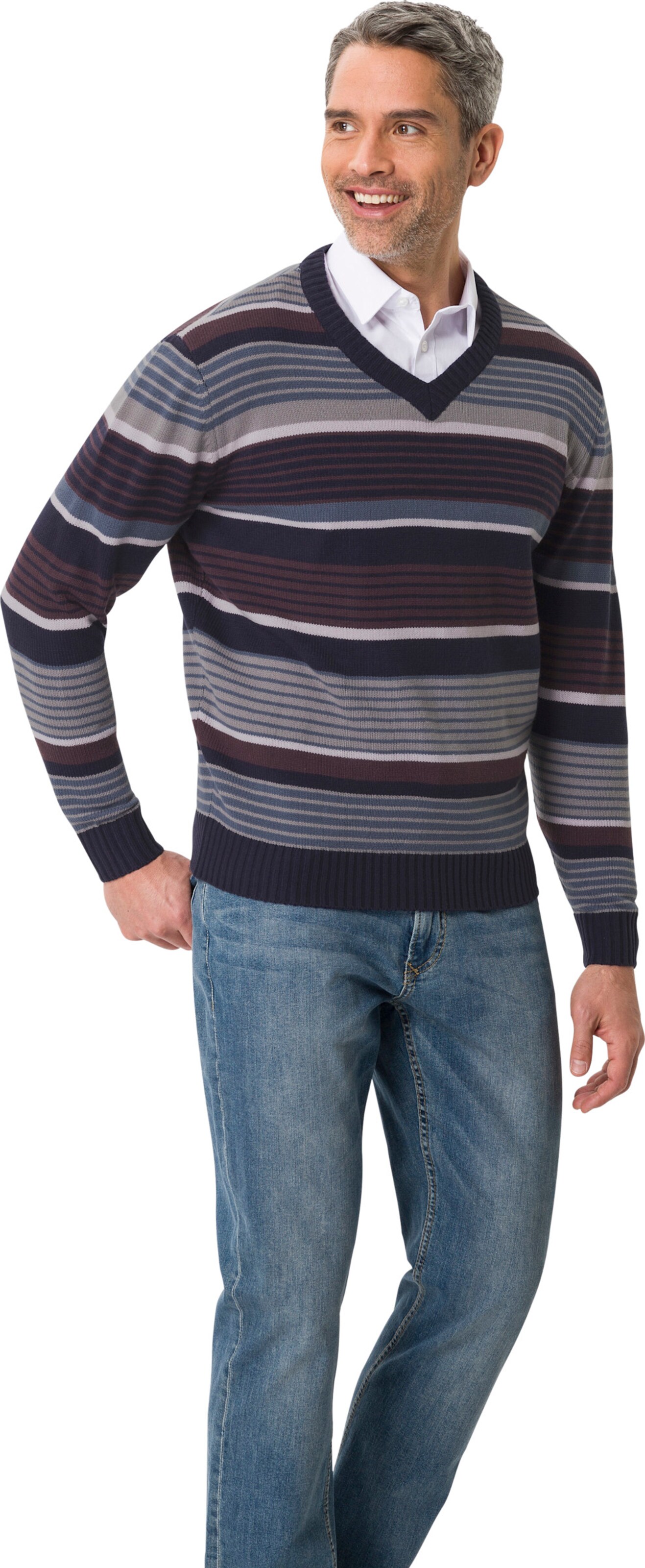 Thumbnail - V-Ausschnitt-Pullover