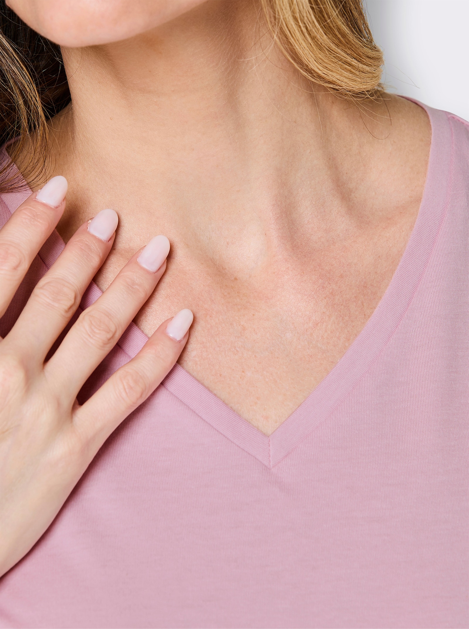 wäschepur Schlafanzug-Shirt - rosé