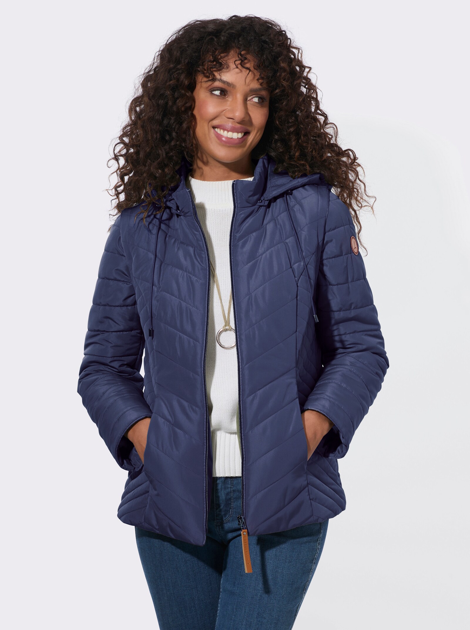  2-in-1-Jacke auch als Weste tragbar - marine