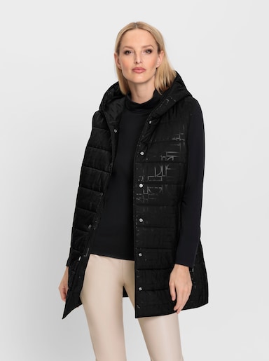 heine Steppweste mit Glanzdruck - schwarz