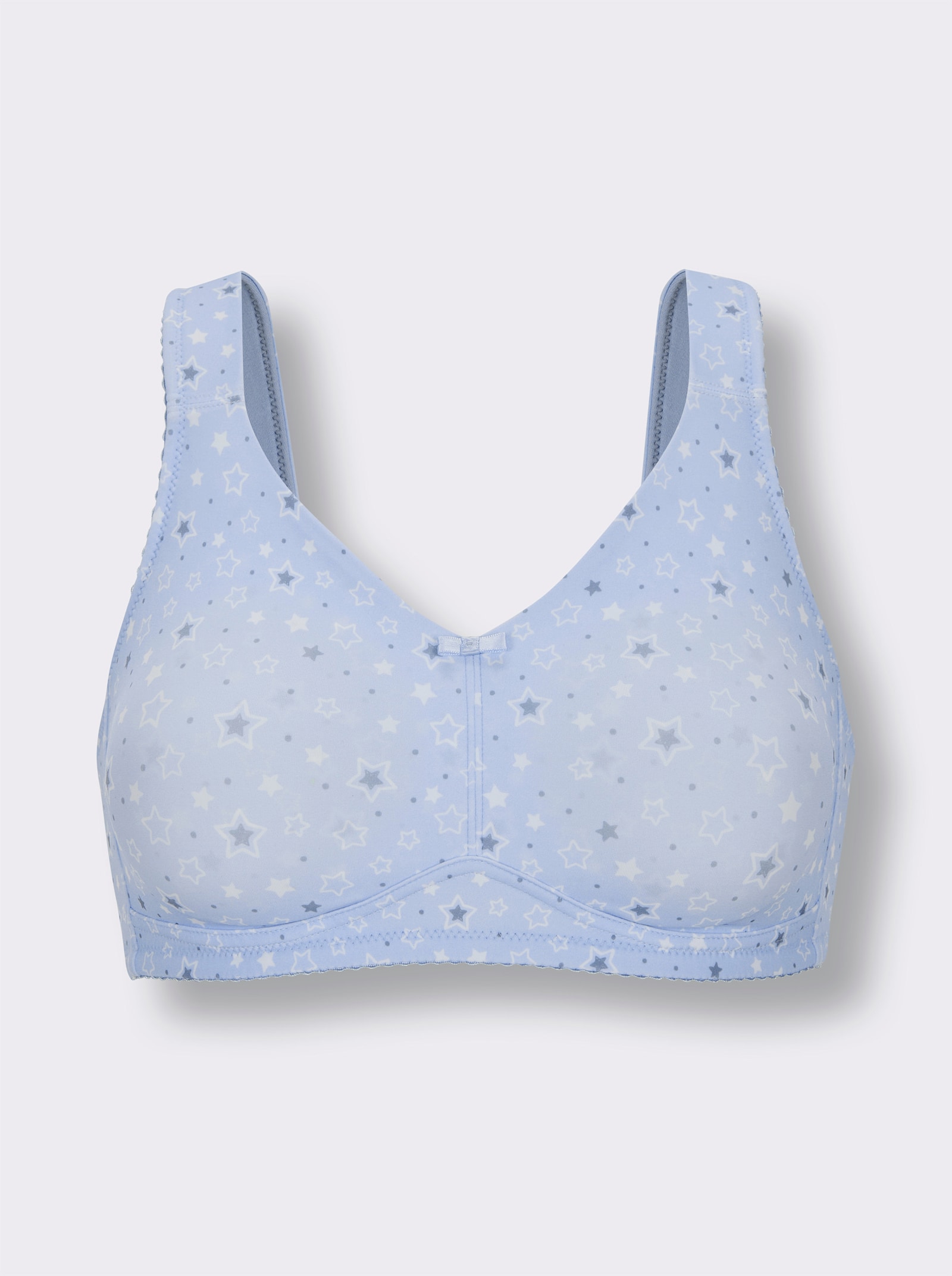 wäschepur Komfort-BH ohne Bügel - hellblau-weiß