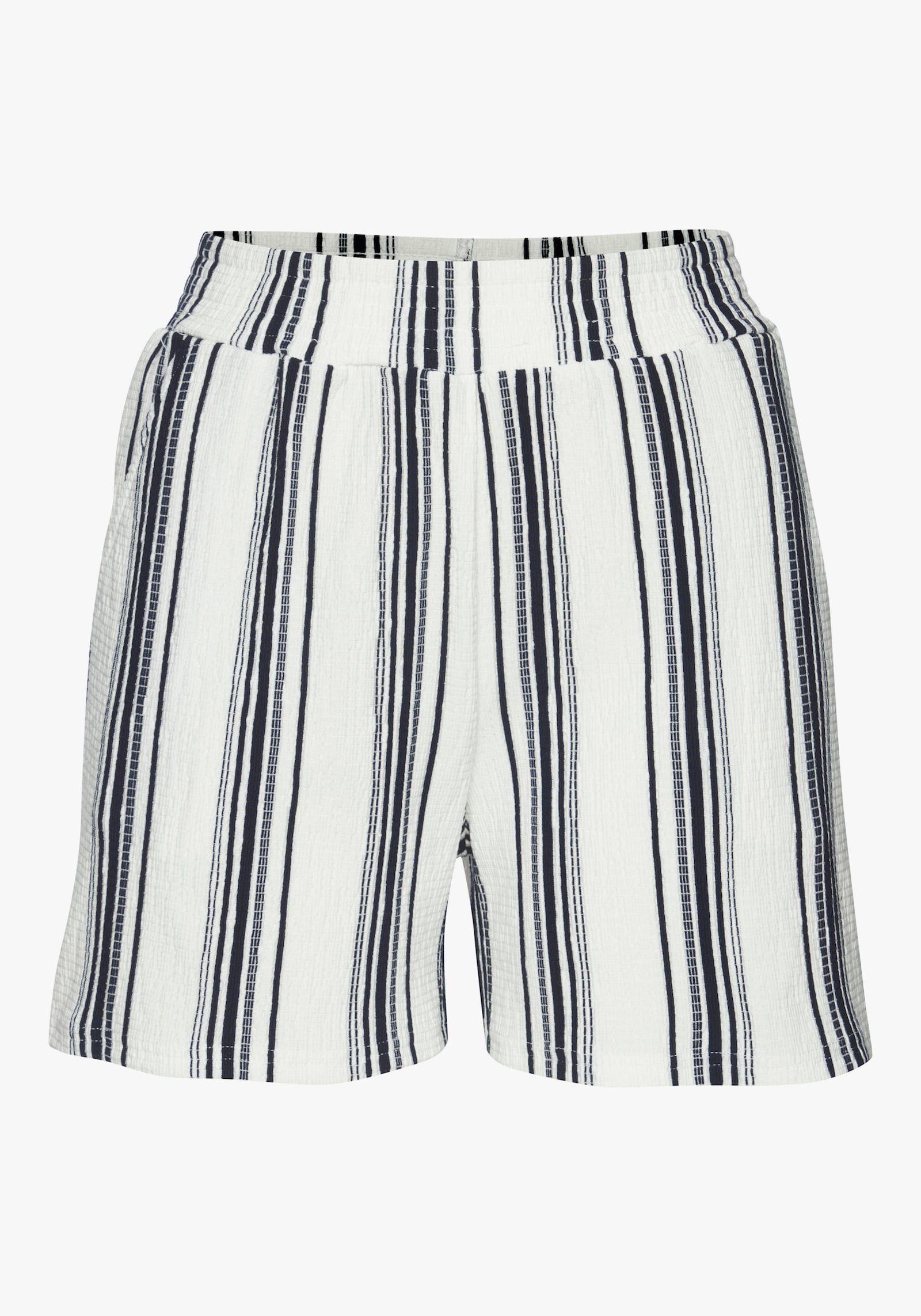 LASCANA Shorts - weiß-marine gestreift