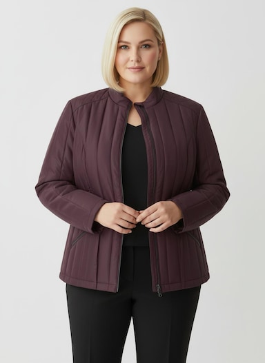 Steppjacke mit Längssteppung - burgund
