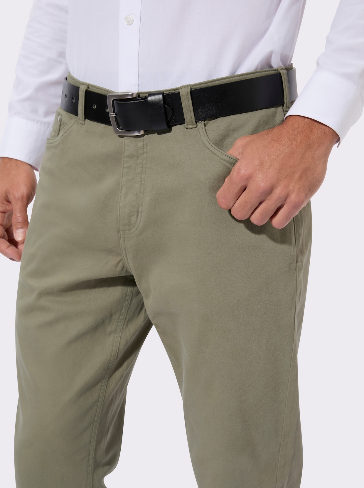 5-Pocket-Jeans in Twill-Qualität - khaki
