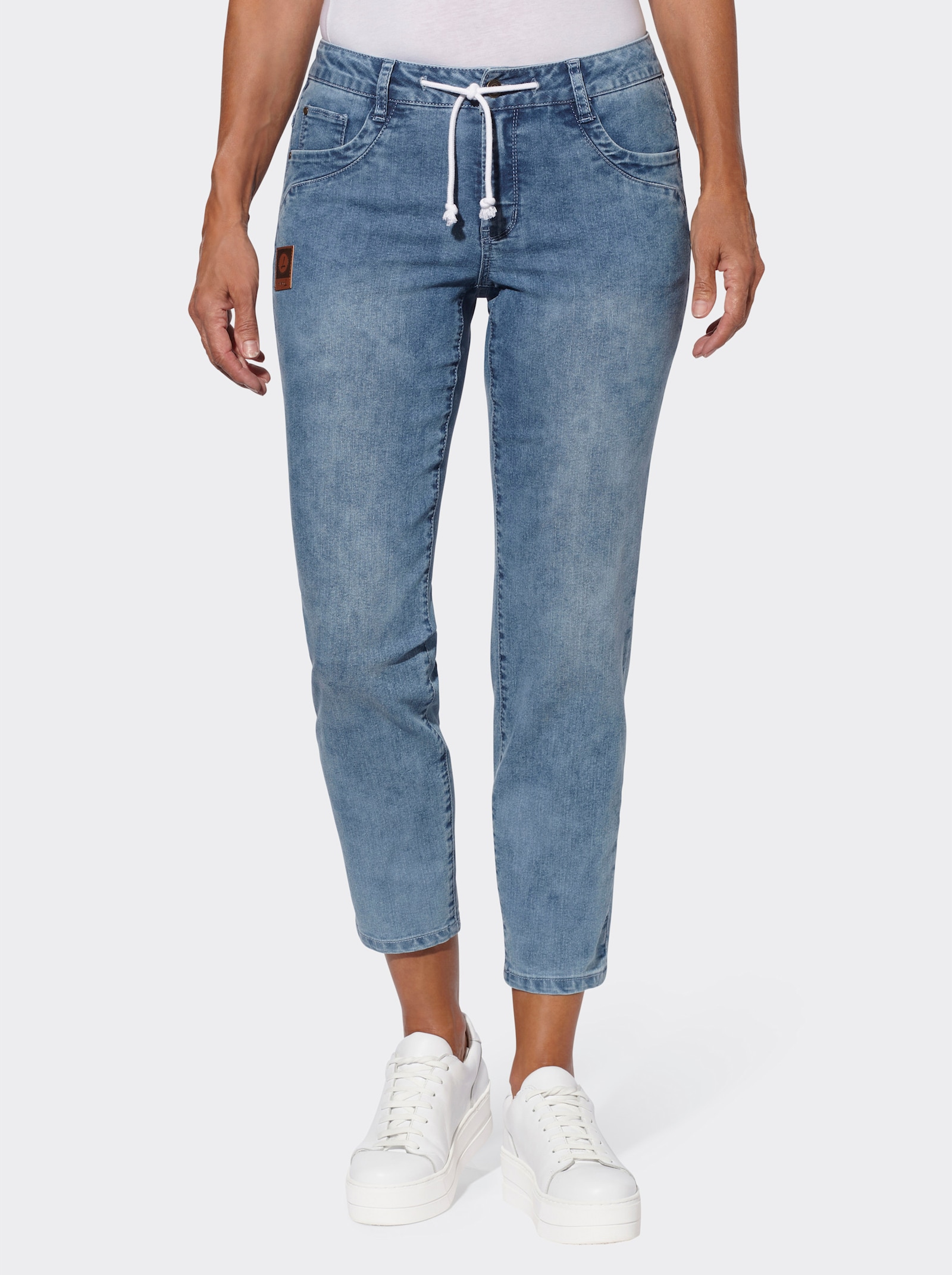 5-Pocket-Jeans in knöchellanger Schnittform - blue-bleached