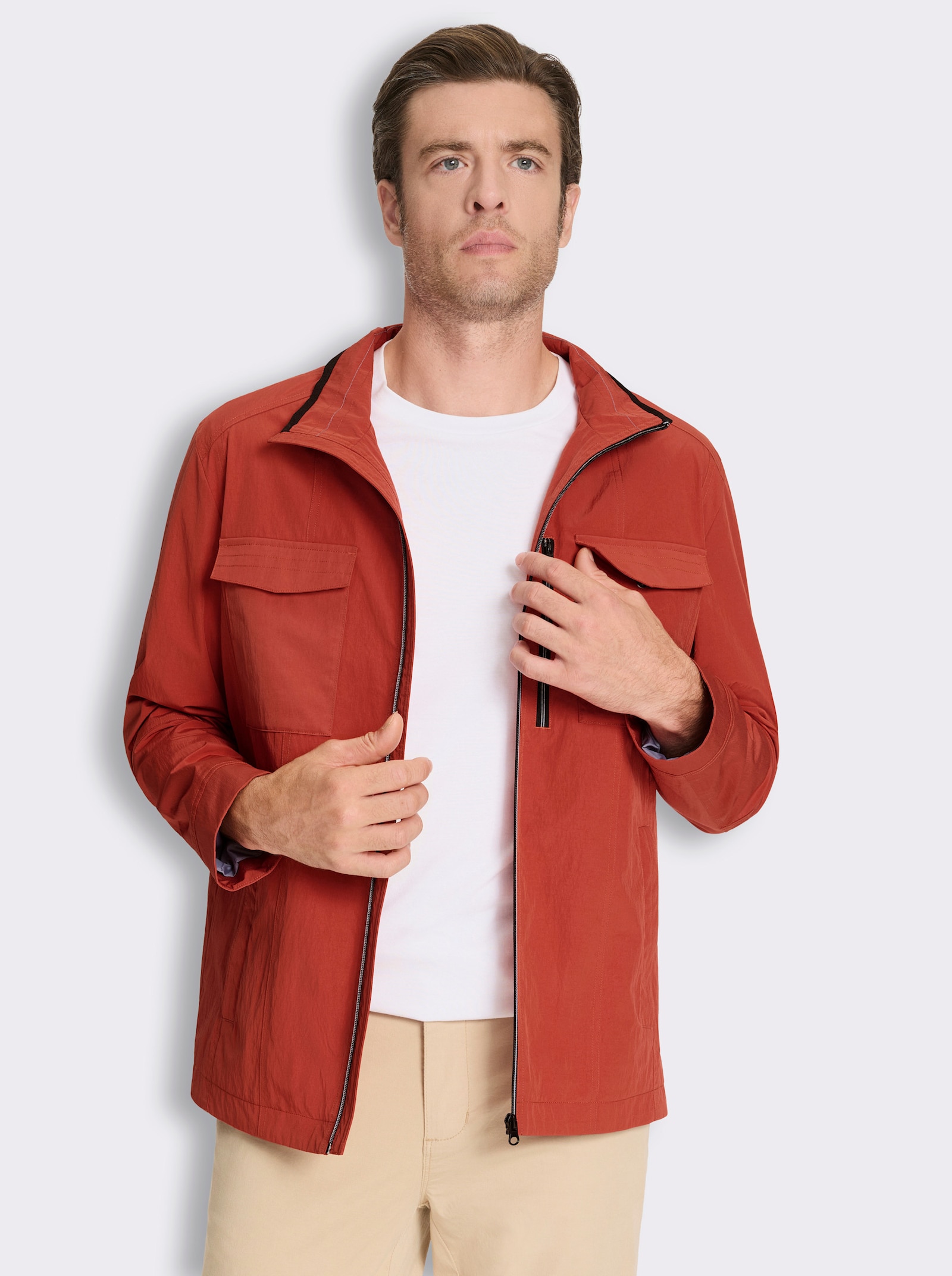 Marco Donati Longjacke mit Wetterschutz-Ausrüstung - terra