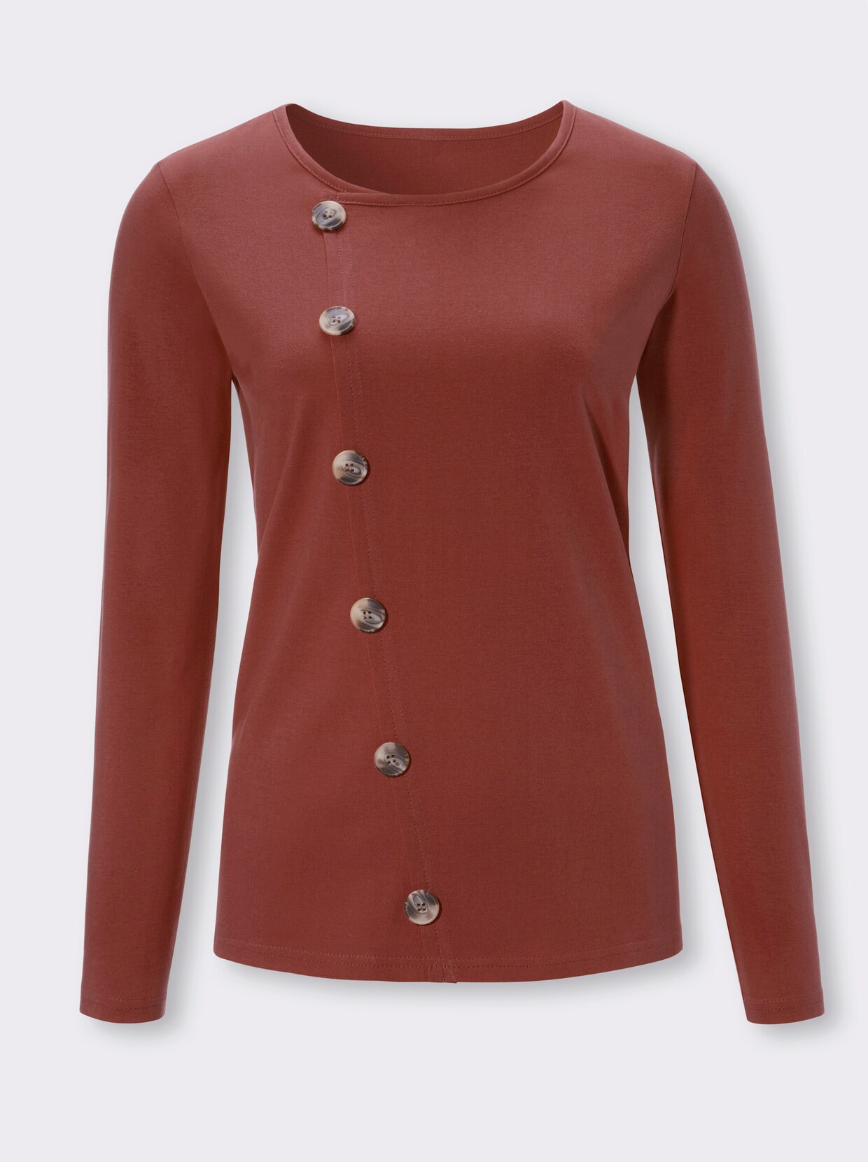 2-in-1-Shirt - rotbraun