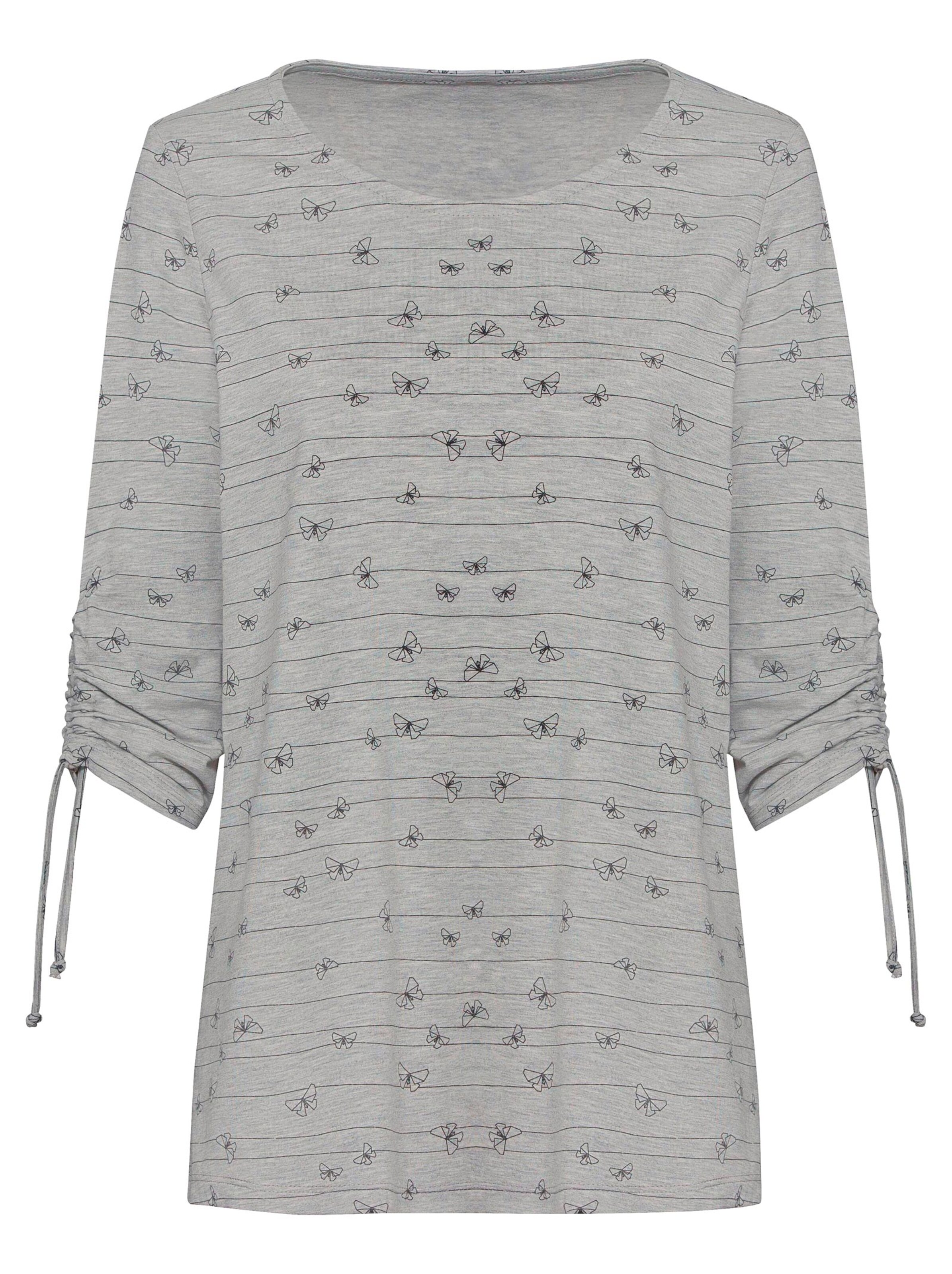 Shirt - grau-meliert bedruckt