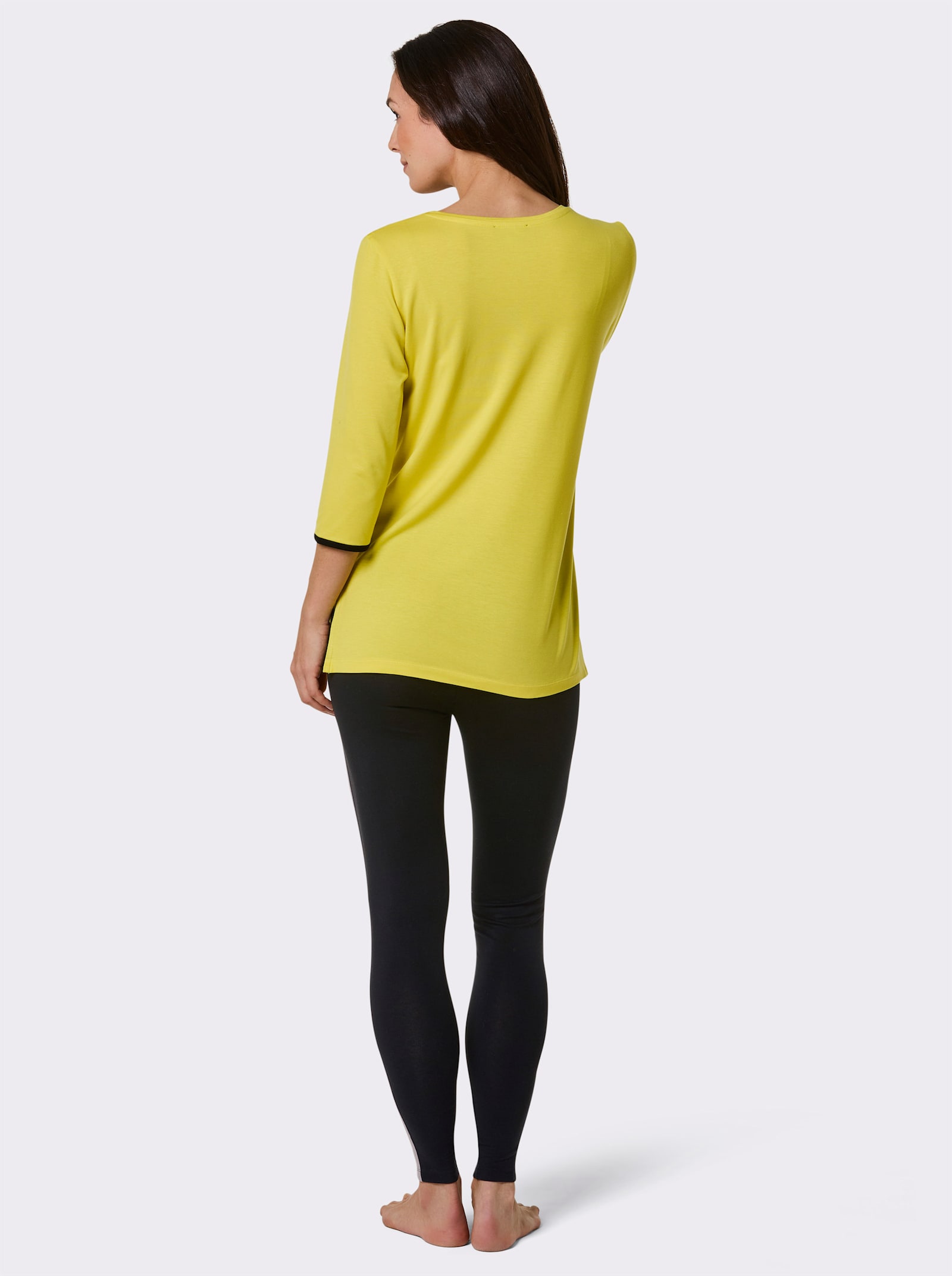 CREATION L PREMIUM Hausanzug in Lyocell-Qualität von Lenzing - limone-schwarz