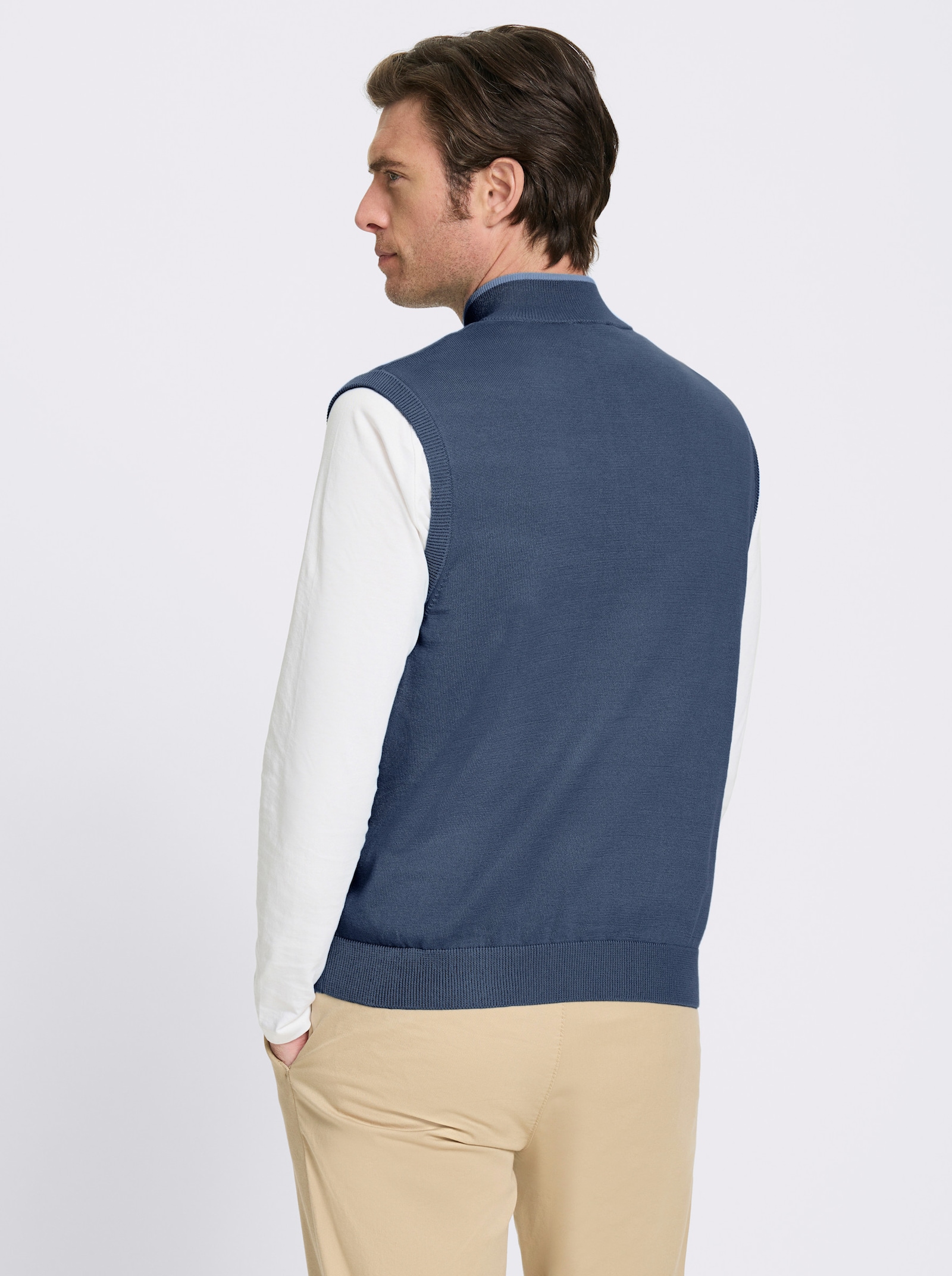 Catamaran Pullunder mit Stehkragen und Reißverschluss - rauchblau