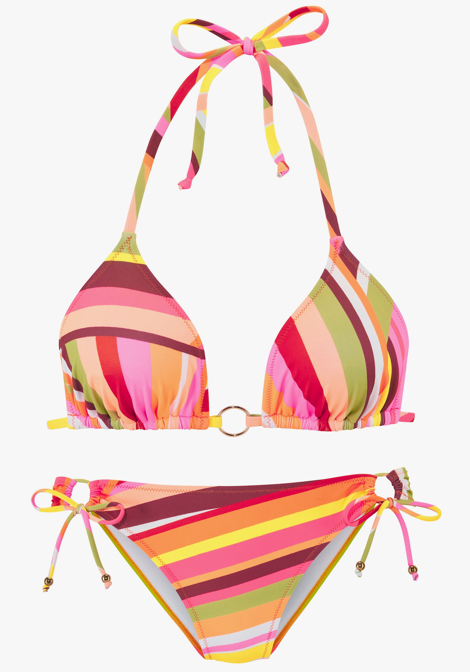 Bruno Banani Triangel-Bikini - orange bedruckt