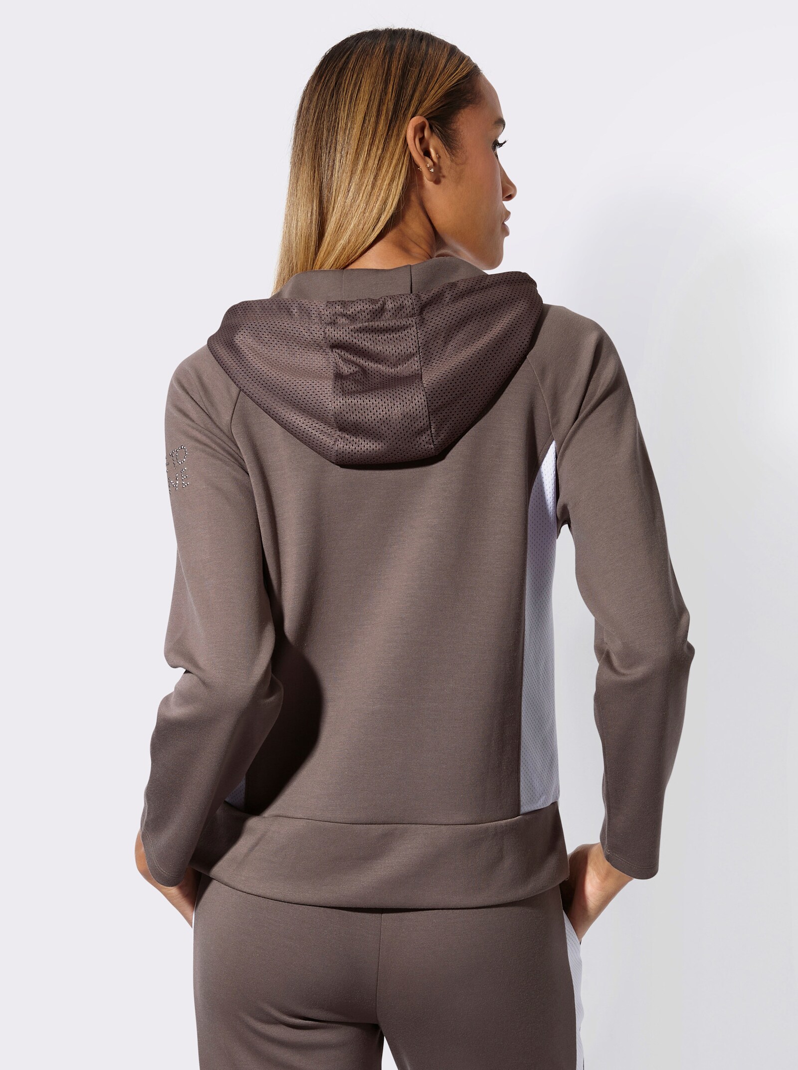 feel good Jacke - dunkeltaupe-ecru