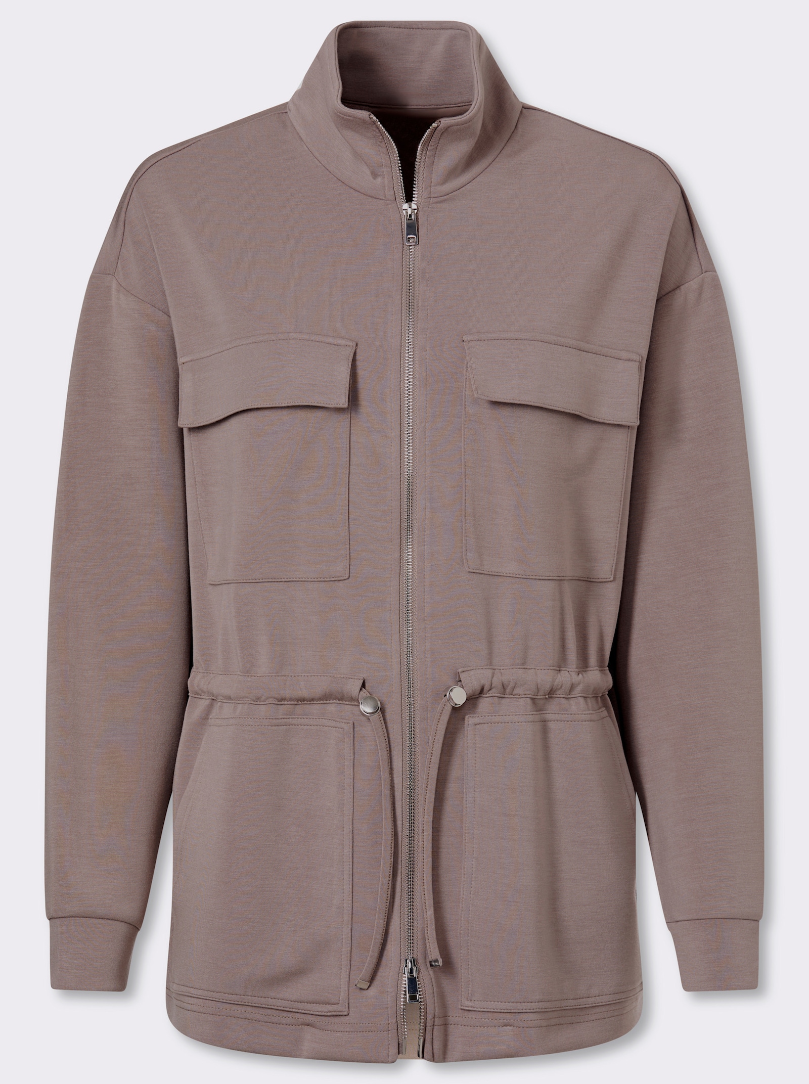heine Jacke mit Tunnelzug in der Taille - taupe
