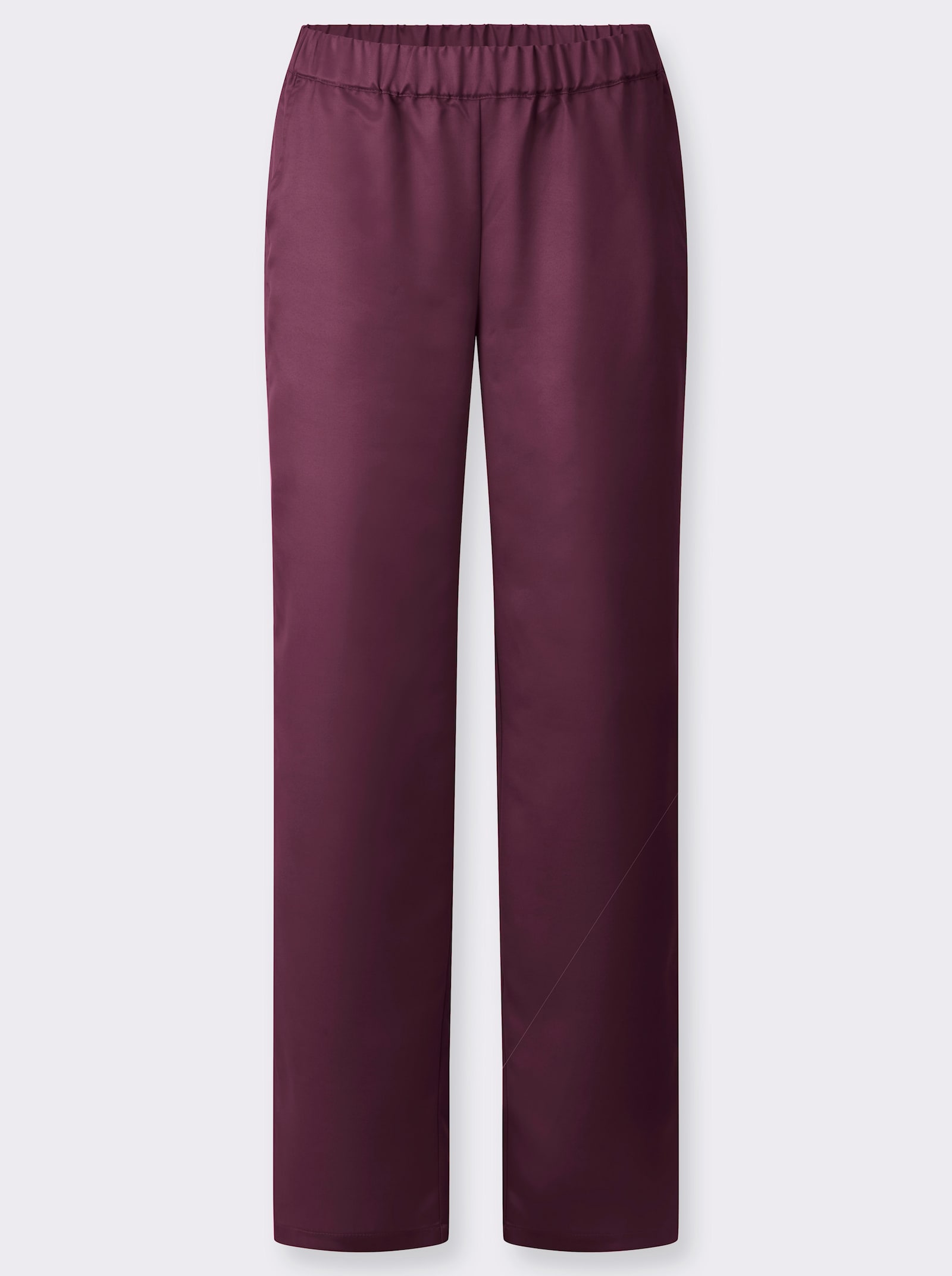 Schlupfhose in Satin-Qualität, pflegeleicht - burgund