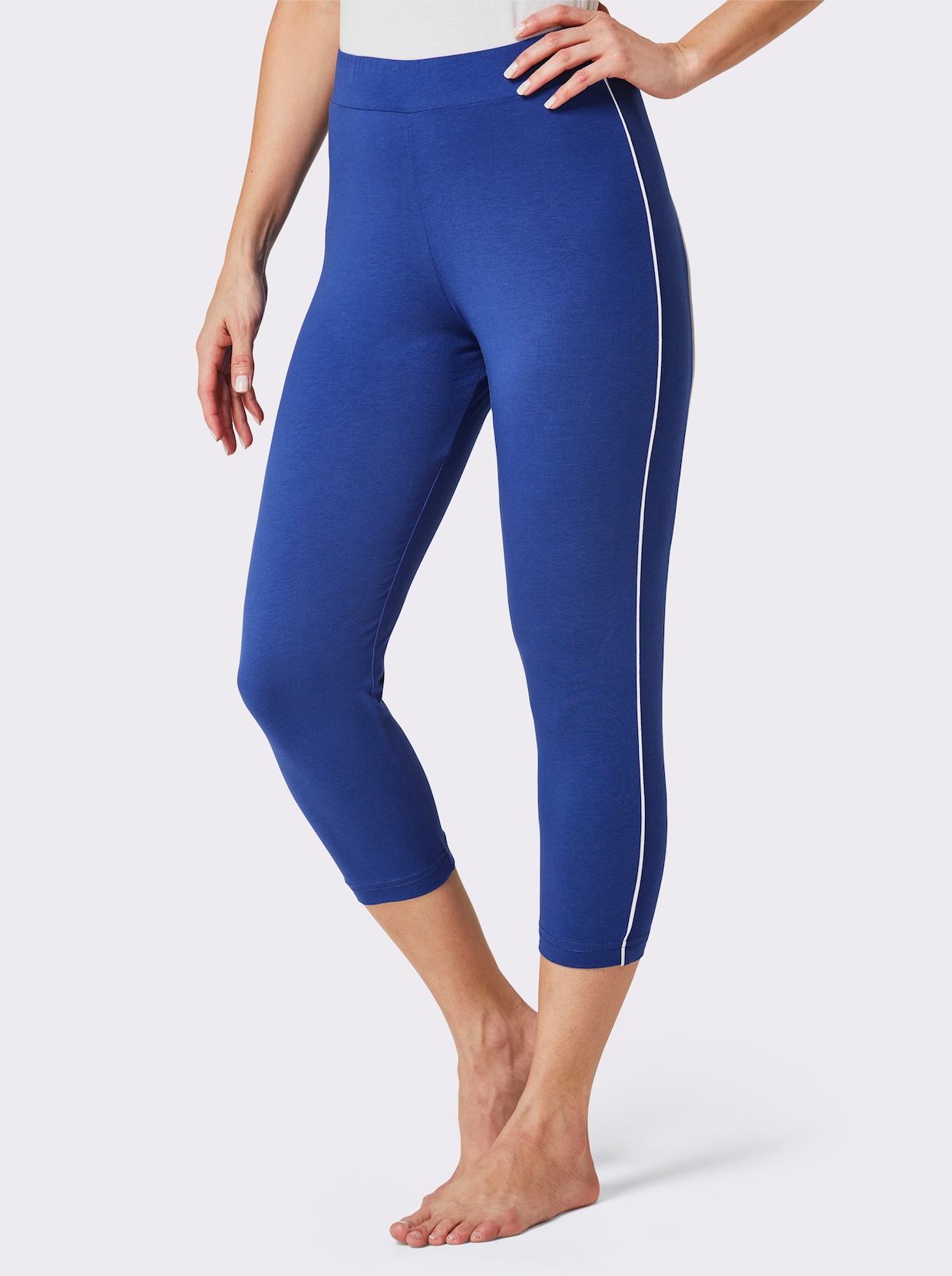 Plantier Leggings 3/4-lang - royalblau + marine