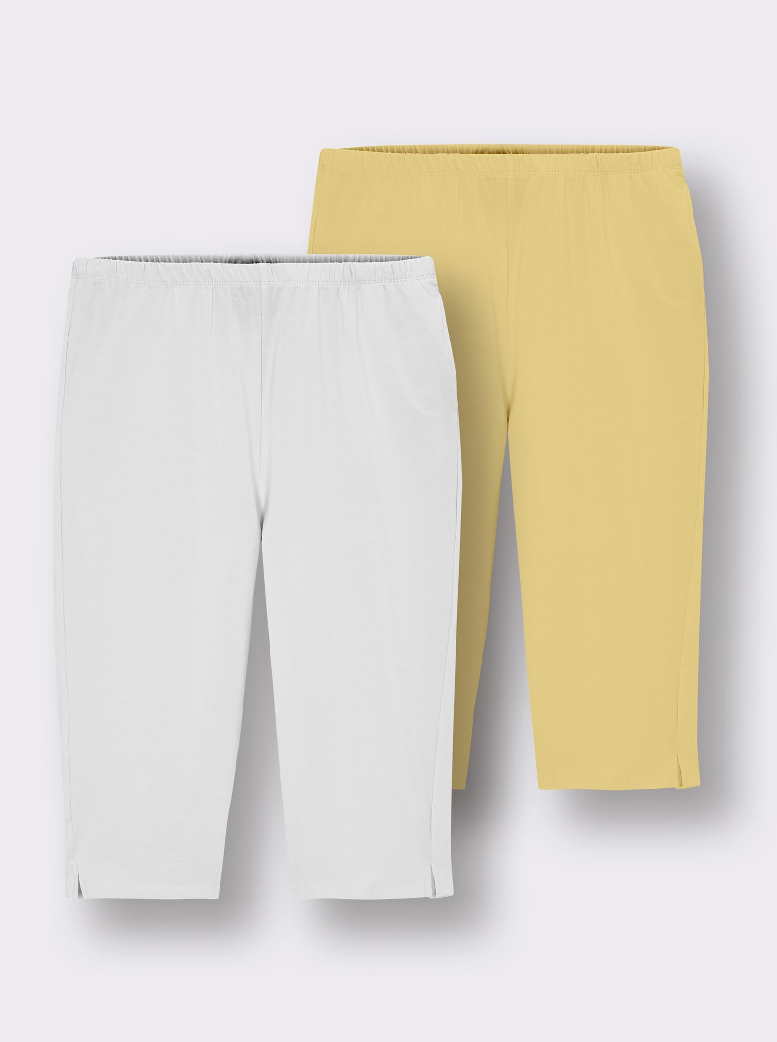 feel good Capri-Hosen - weiß + zitrone