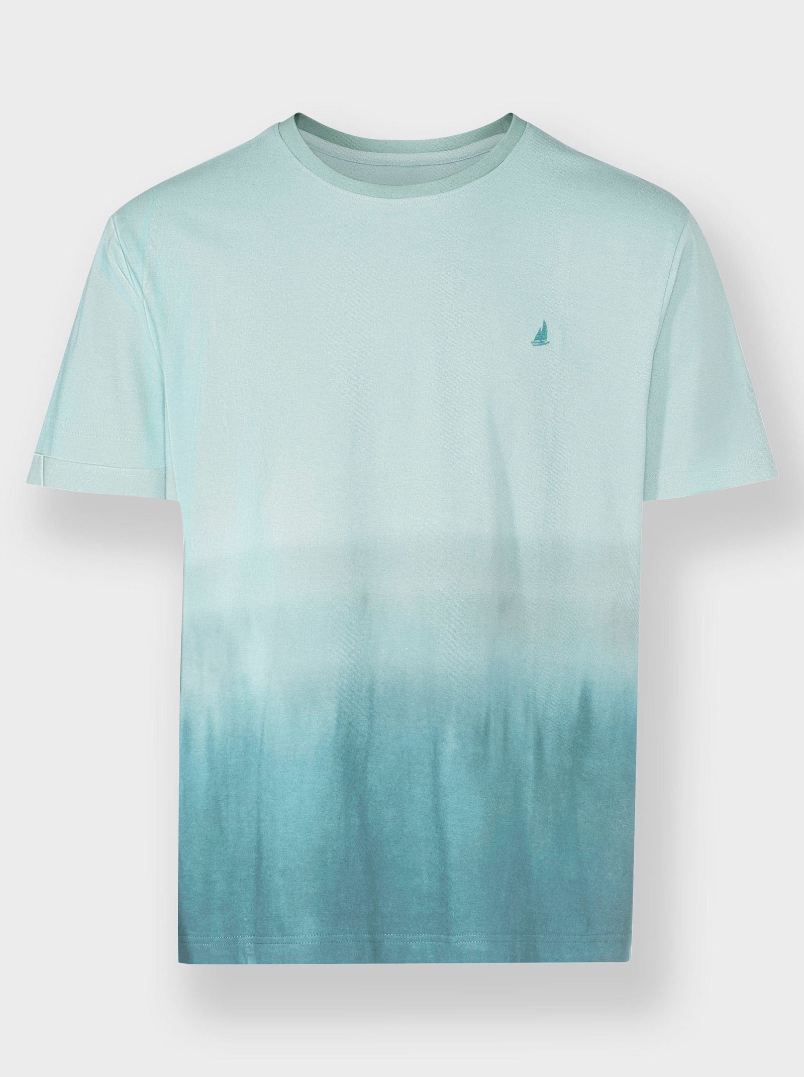 Catamaran Sports Freizeitshirt mit Farbverlauf rundum - kalkmint