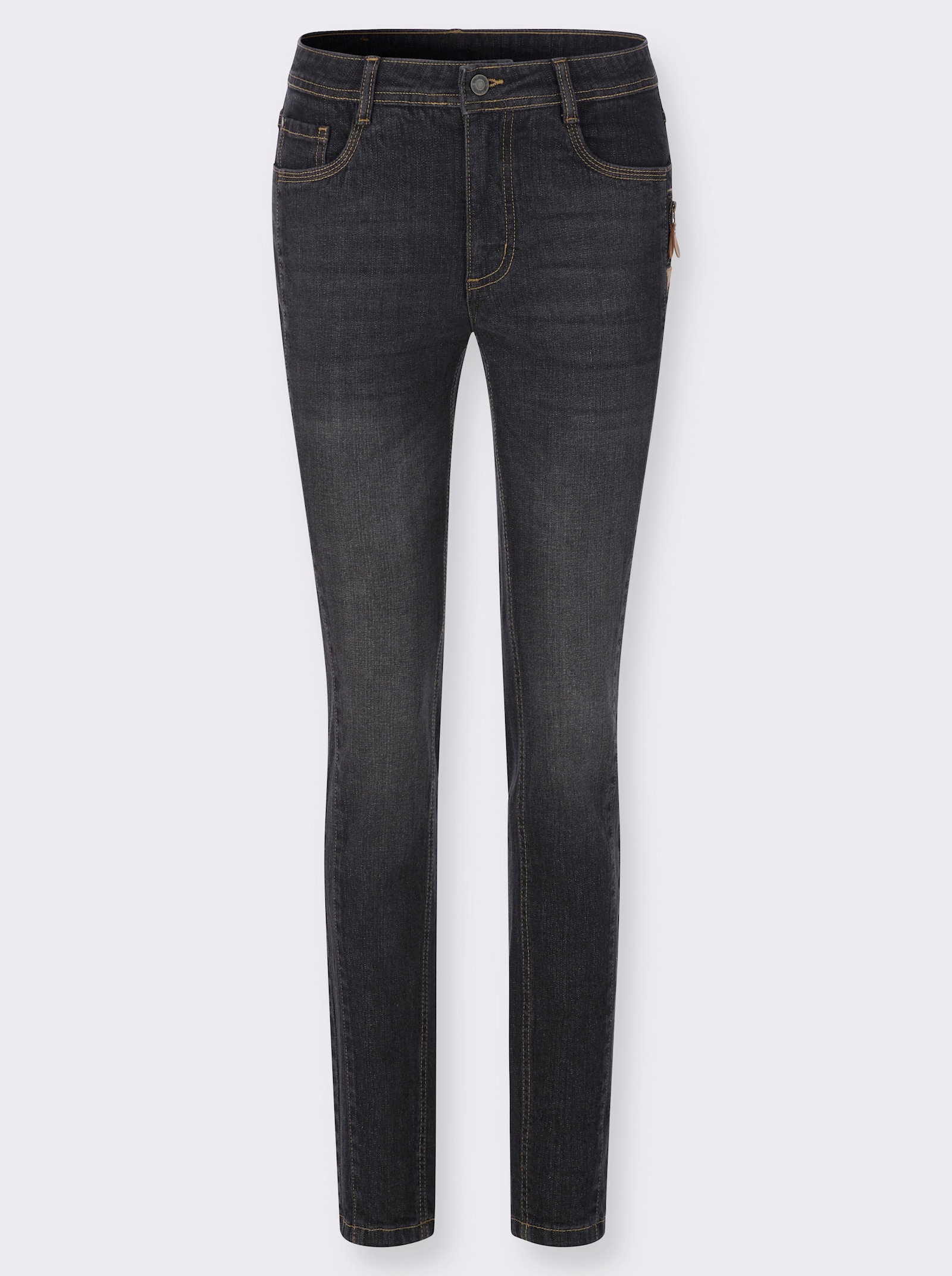 Jeans in modischer Waschung - black denim