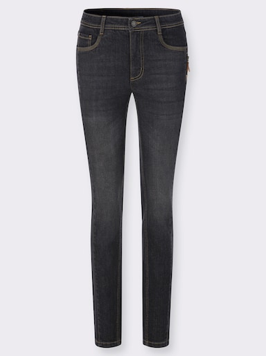 Jeans in modischer Waschung - black denim