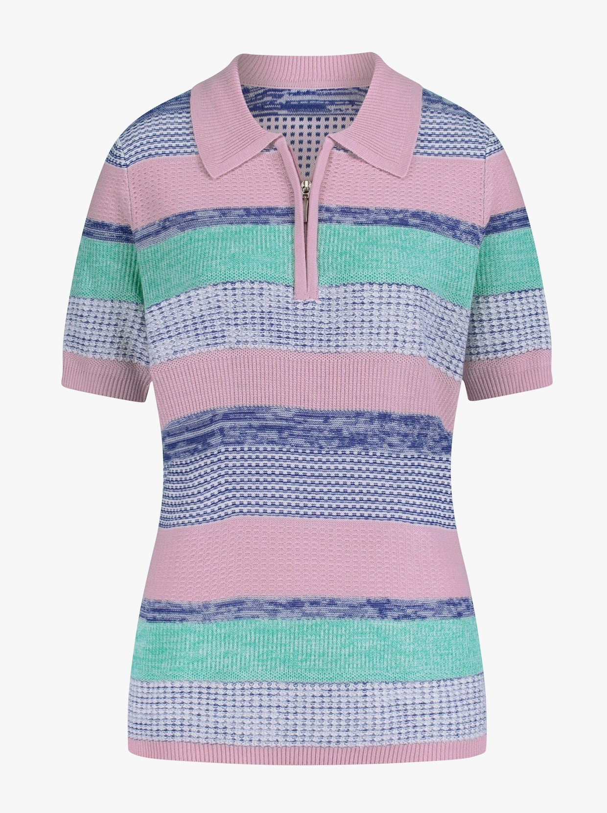 Gestreepte pullover - roze/koningsblauw gedessineerd