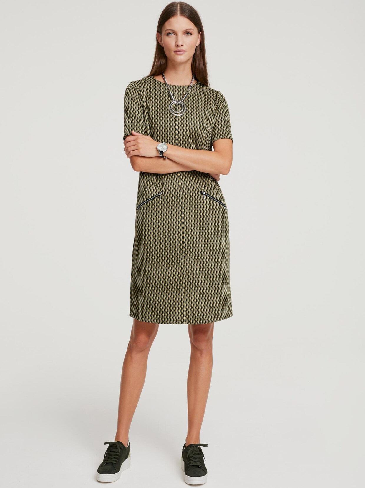 Rick Cardona Jersey-Kleid - oliv