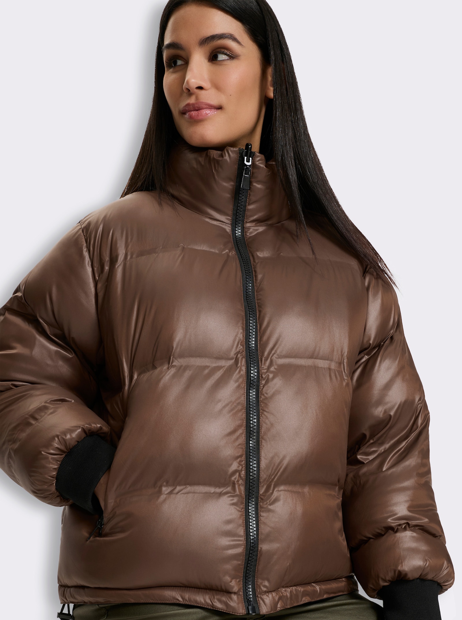 heine Steppjacke zum Wenden - schoko-schwarz