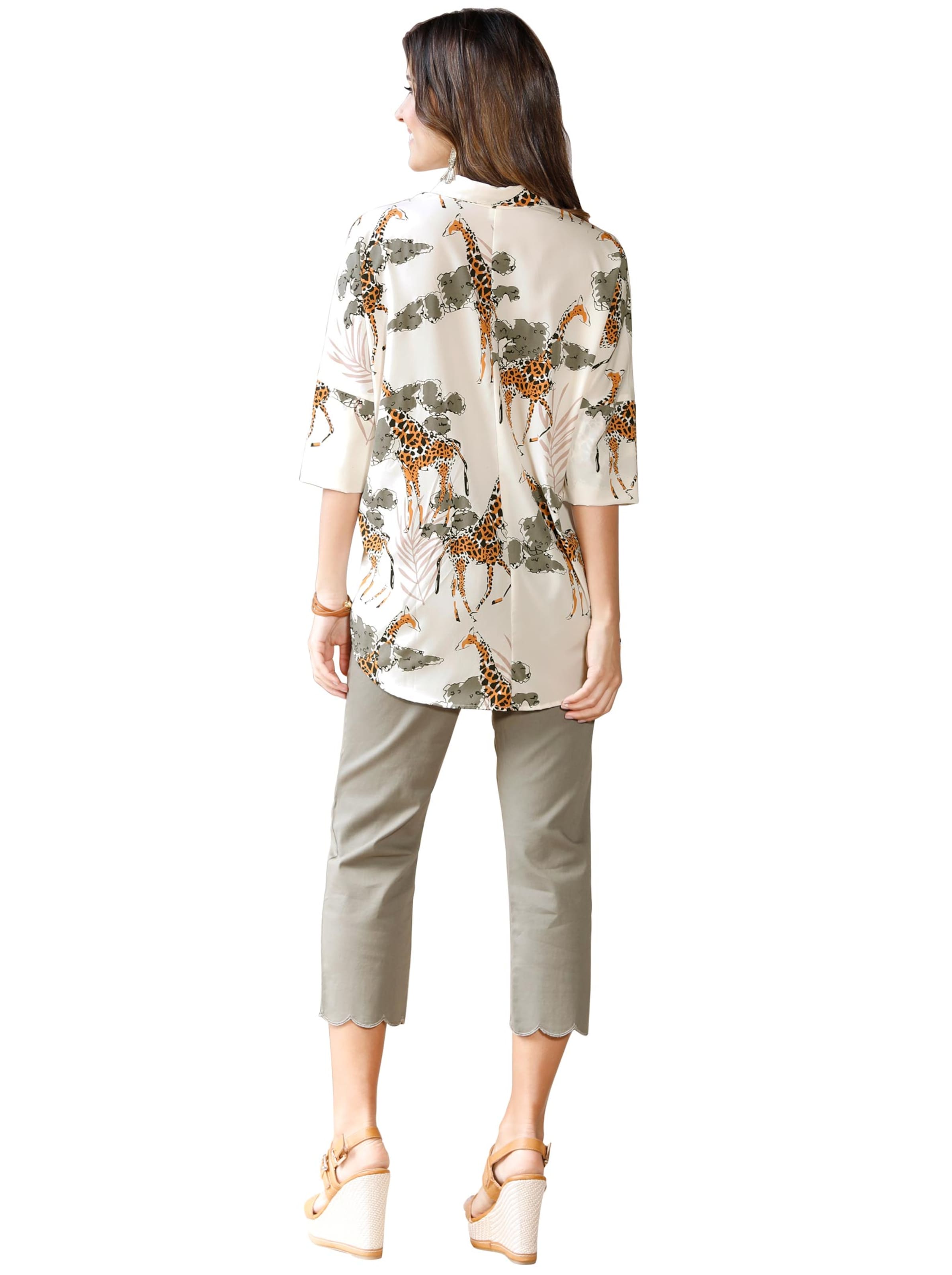 Bluse - ecru-bedruckt