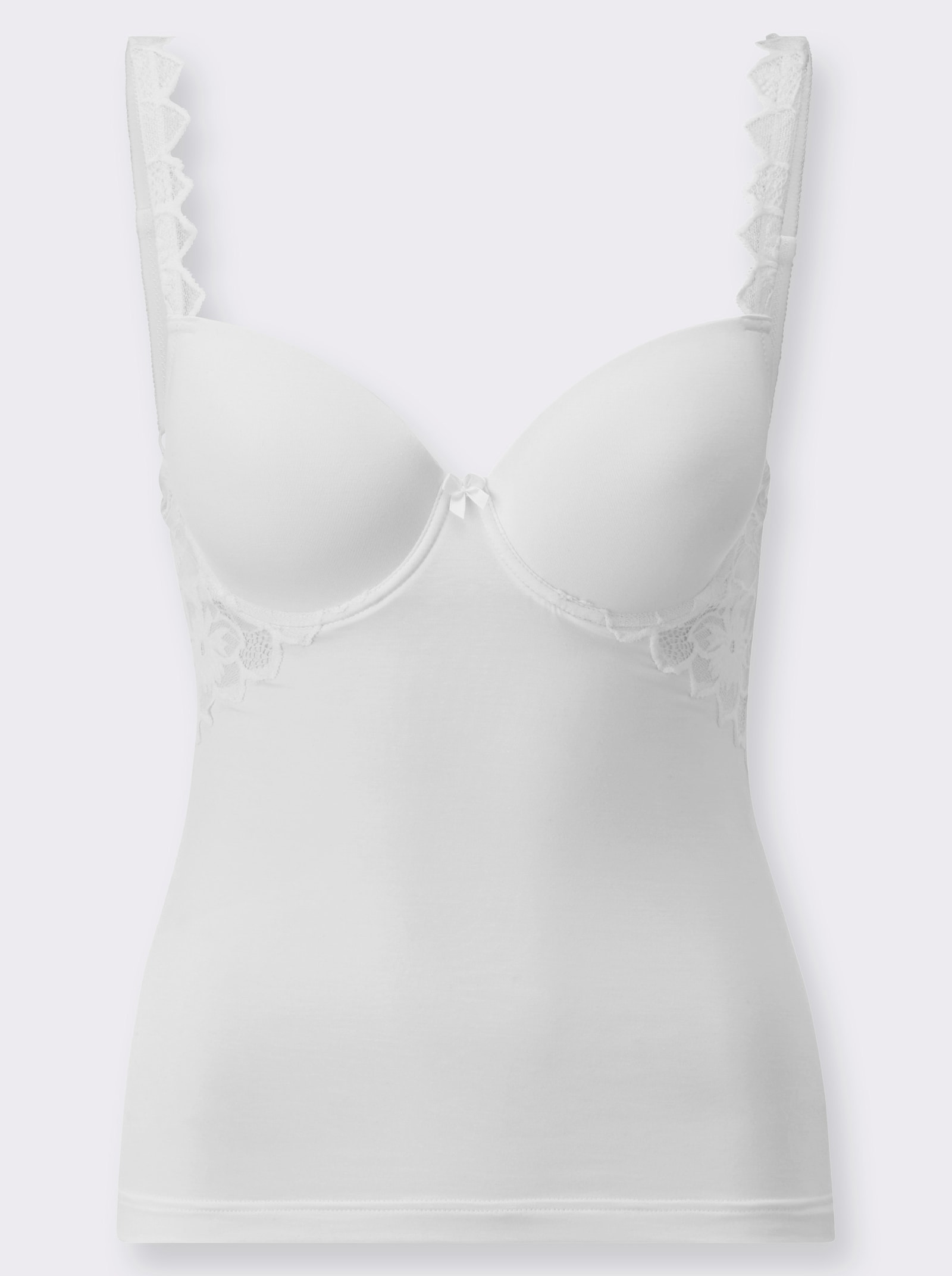 Behahemd met beugel - wit