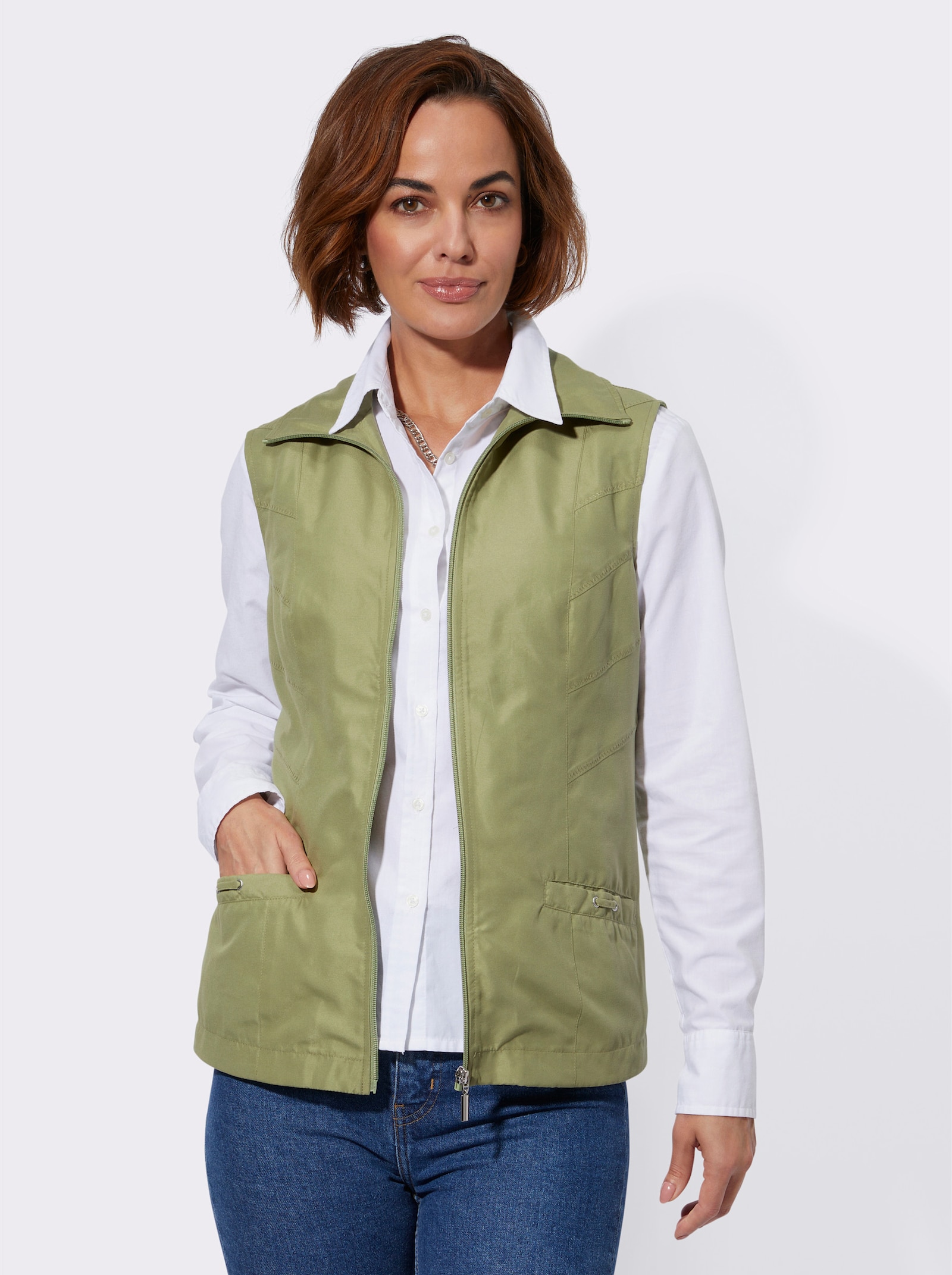 Weste in Microfaser-Qualität - schilf