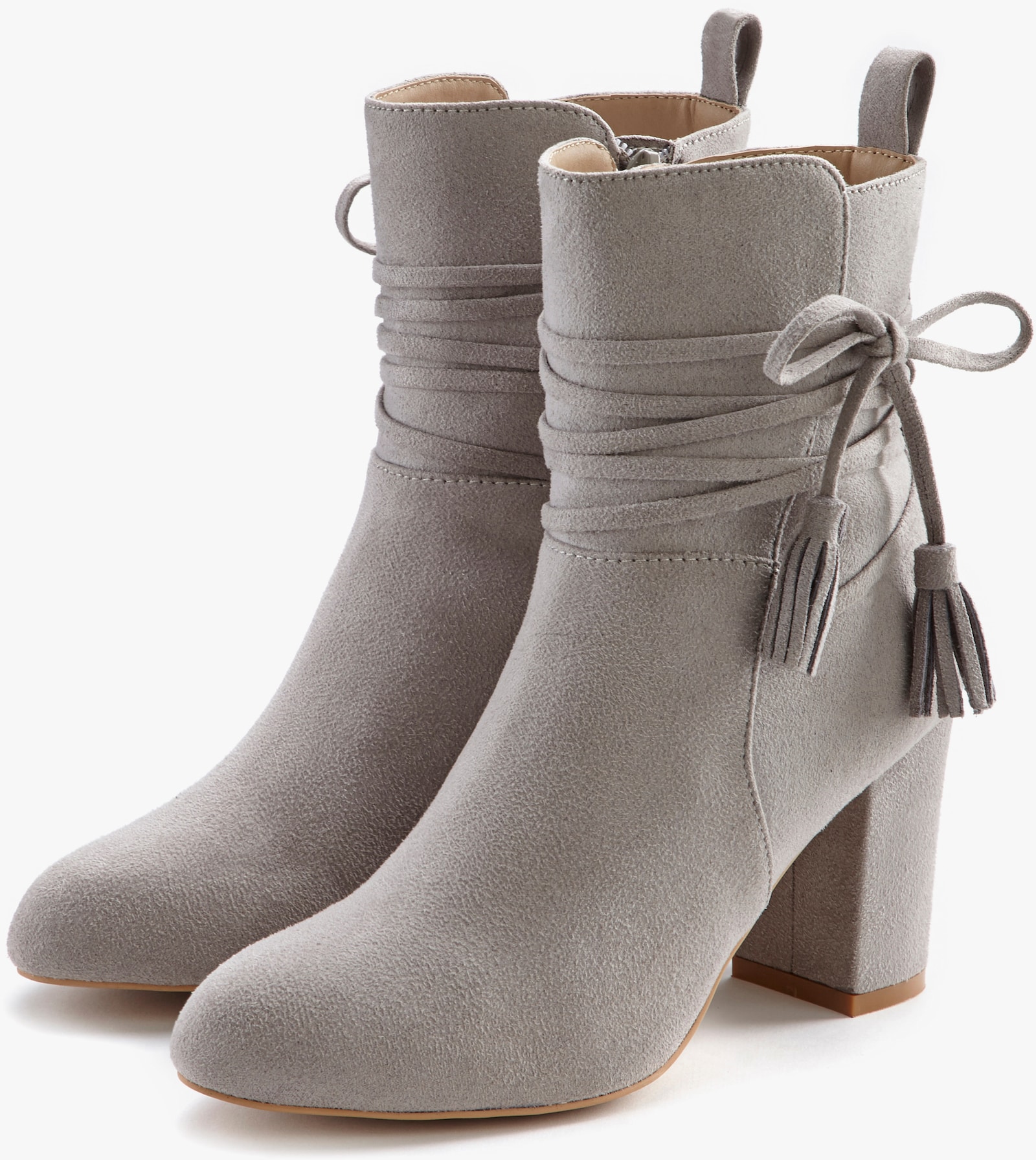 LASCANA Stiefelette - hellgrau